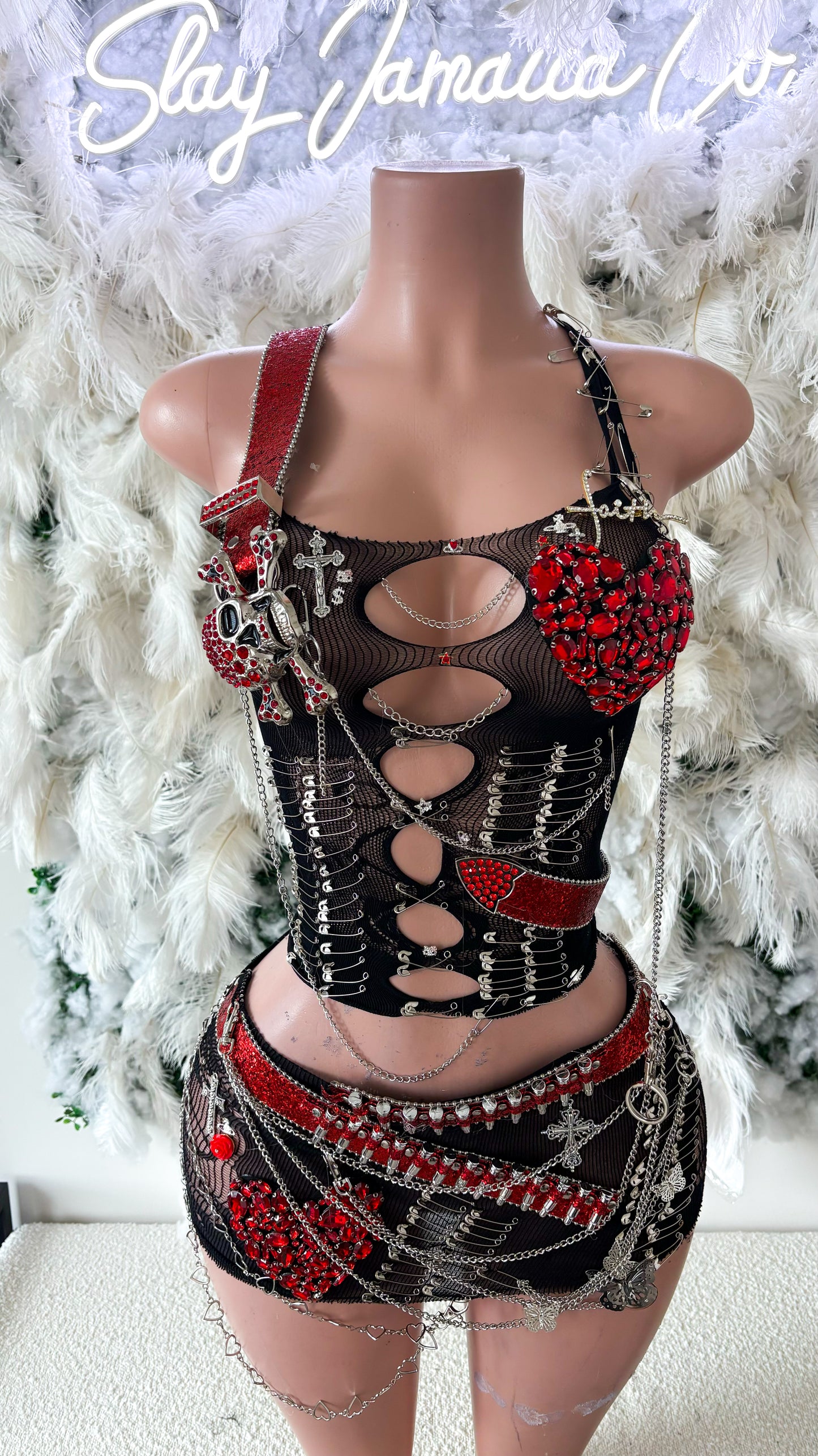 Ultimate Heartbreaker Embellished Skirt Set