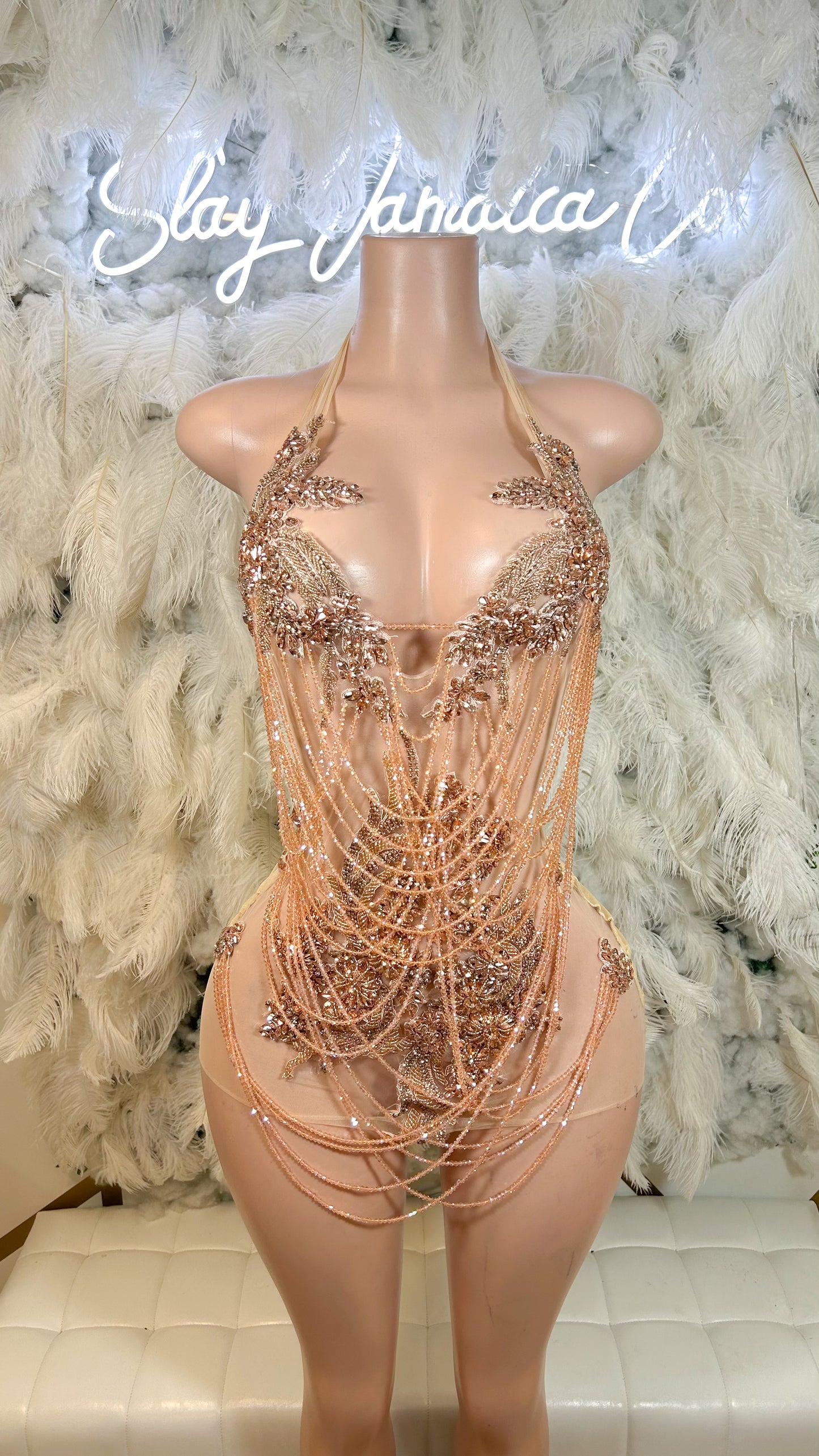 PREORDER ONLY Champagne Kisses luxury Diamanté Mini Dress