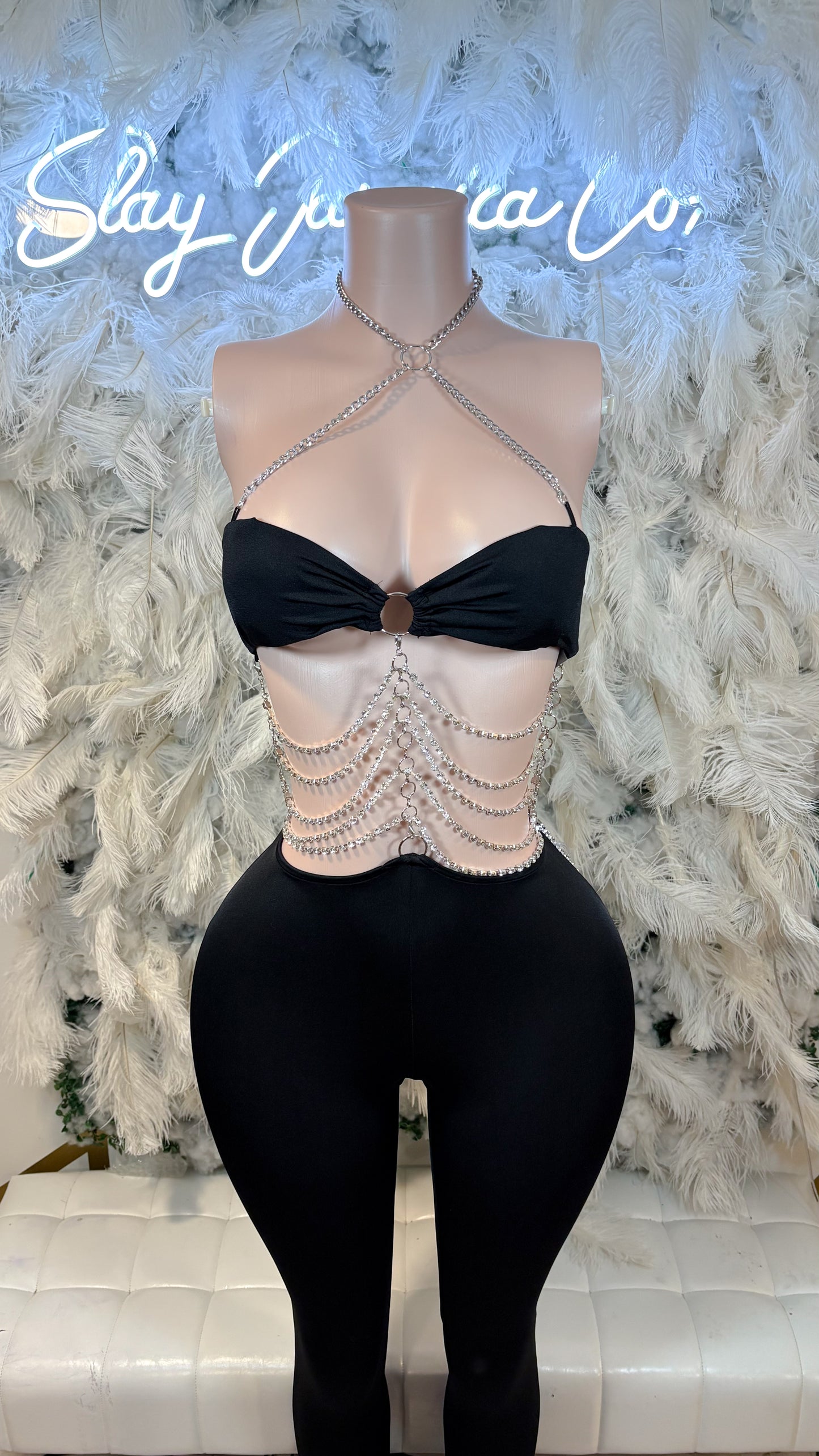 Luxe Halo Rhinestone Jumpsuit