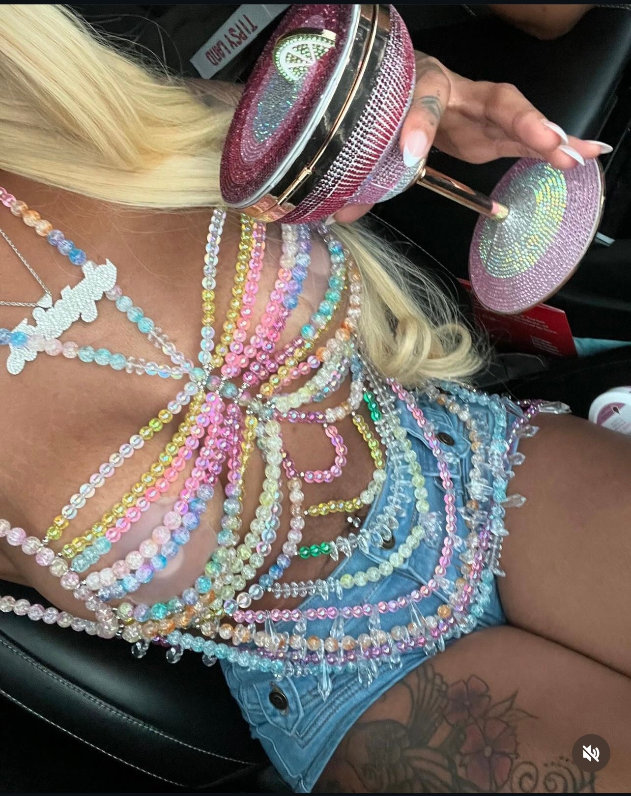 Pastel Dreams Beaded Bra Top