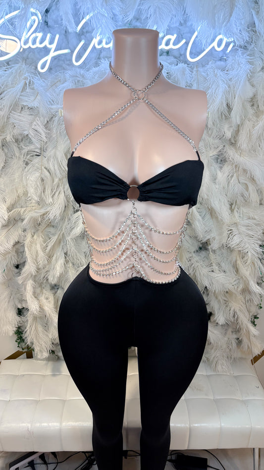 Luxe Halo Rhinestone Jumpsuit