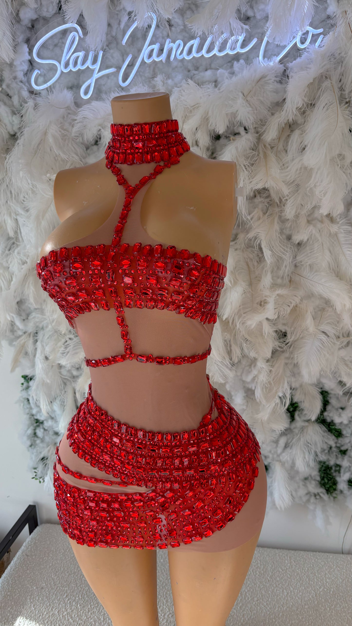 PREORDER ONLY Arabian Nights Mesh Rhinestone Mini Dress