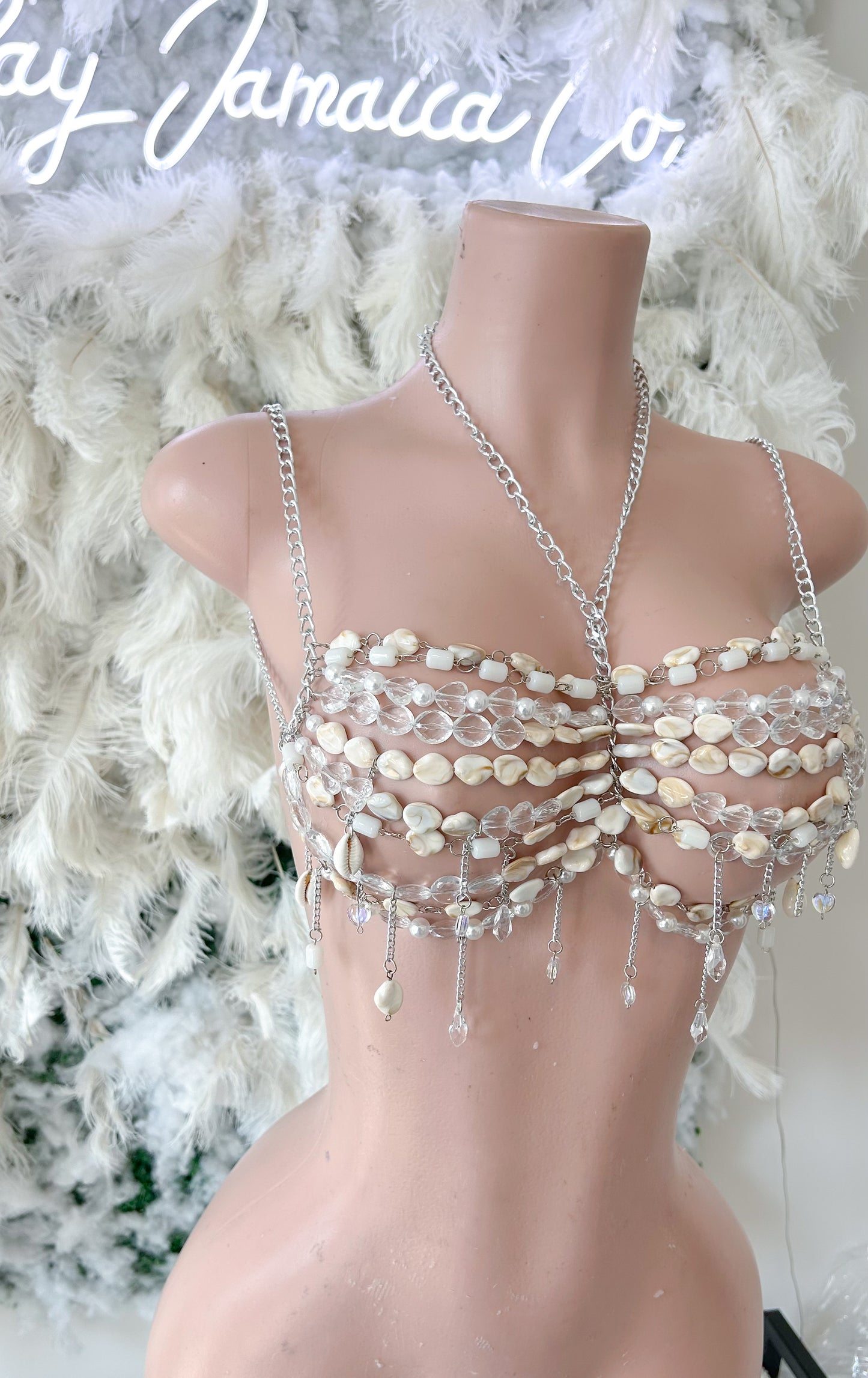Hawaii Nights Beaded Crop Top