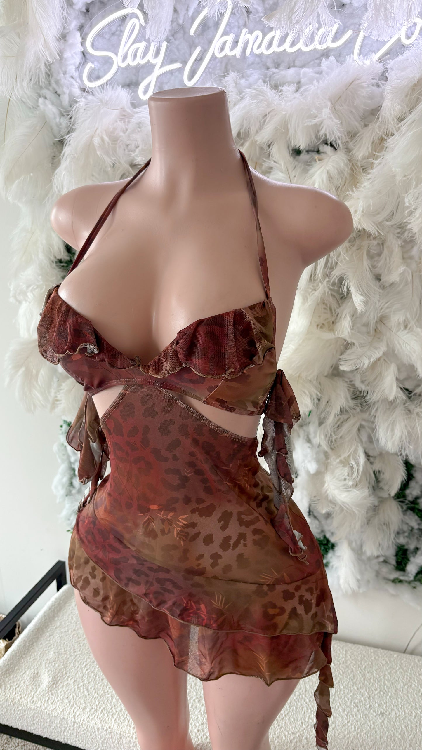 Miracles Happen Always Mesh Mini Dress