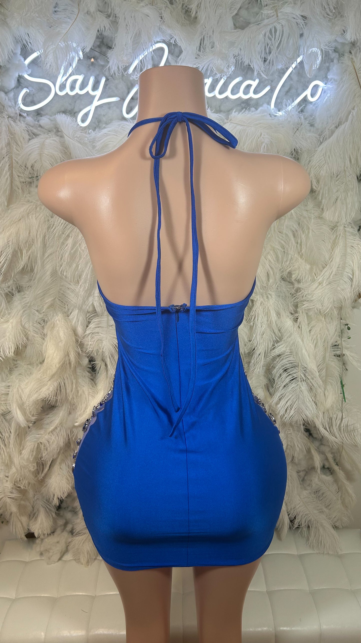 PREORDER ONLY Royal Treatment Luxe Rhinestone Mini Dress
