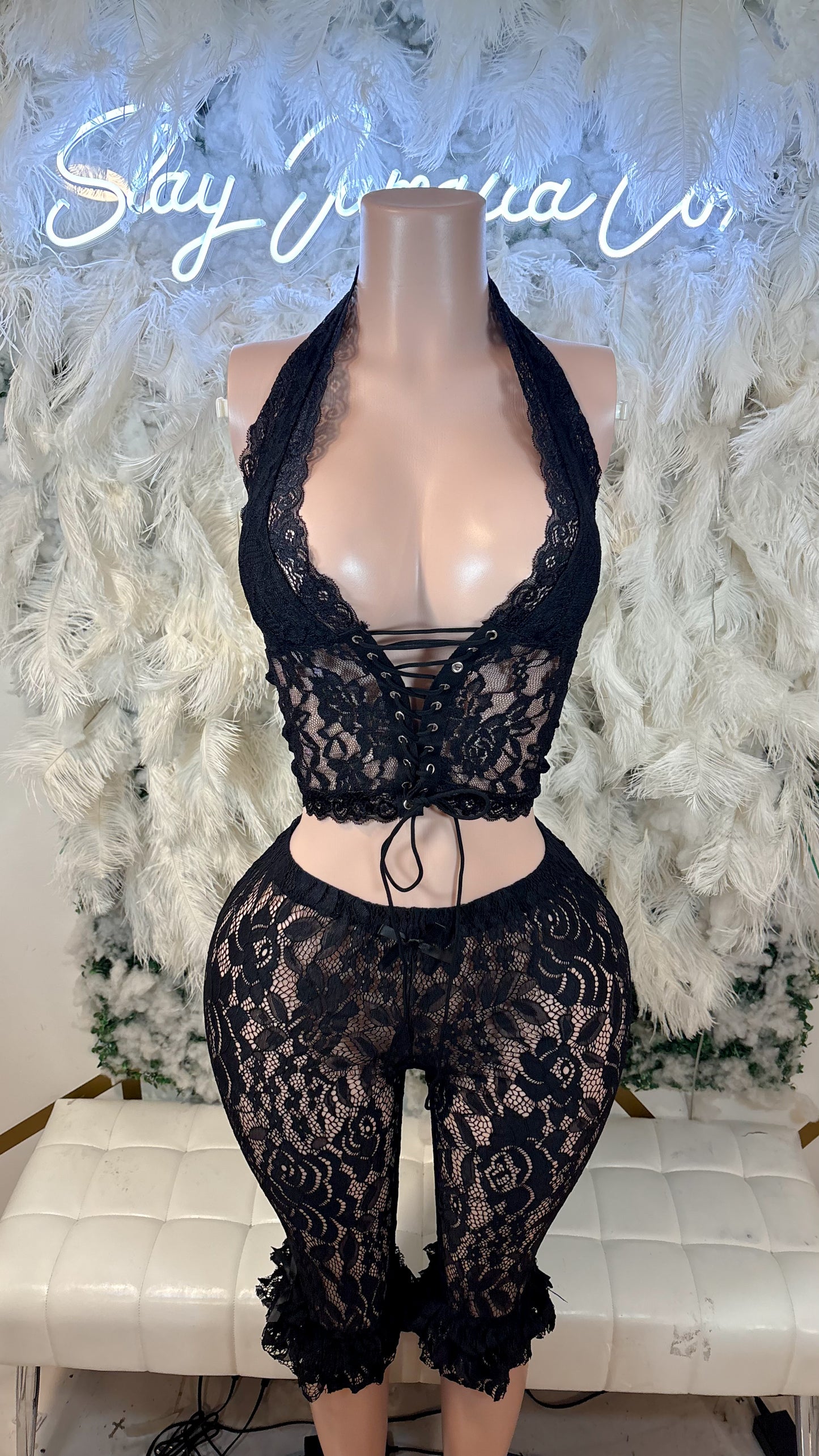 Outside Like We Never Left Mesh Capri Set