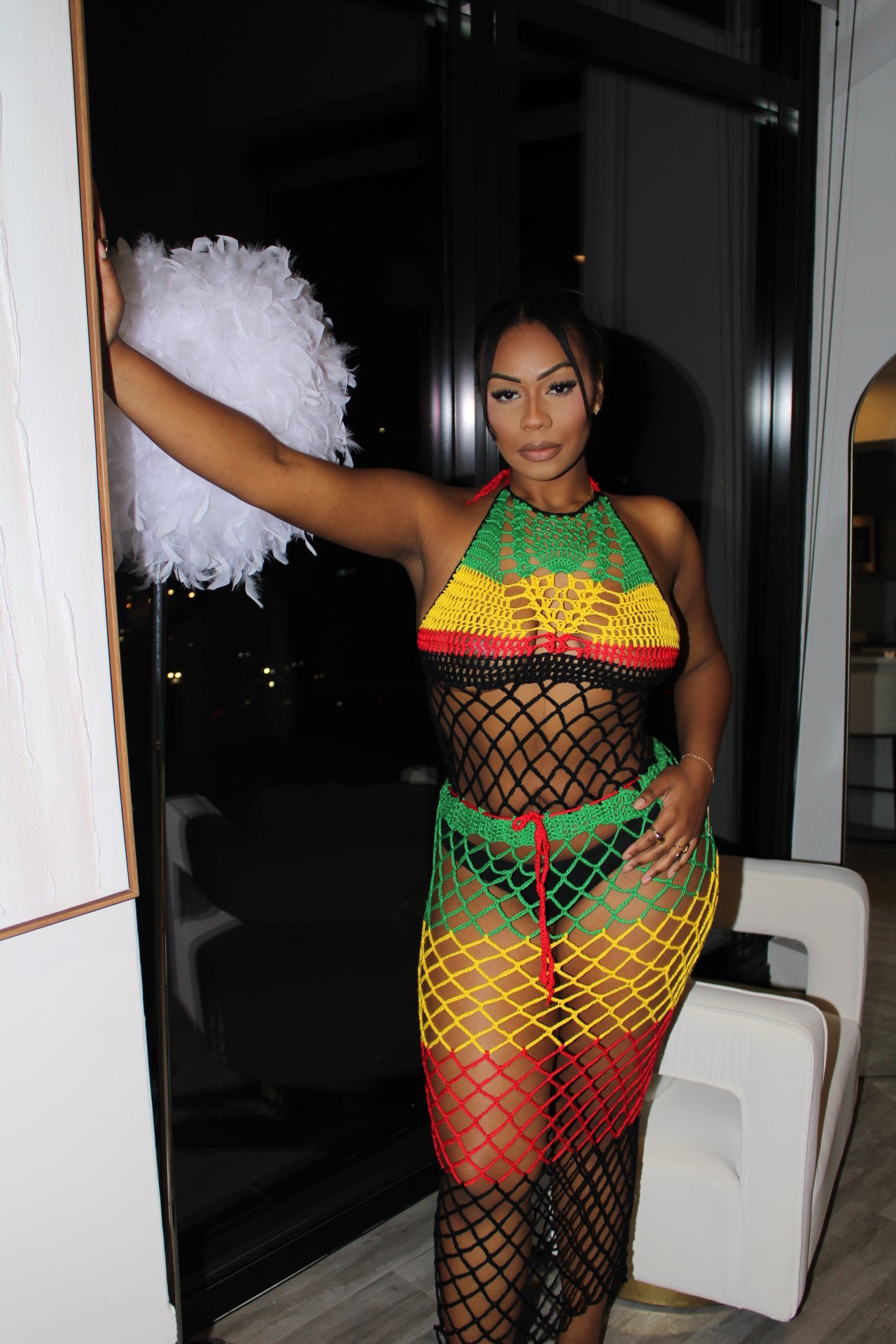 Peng Ting Crochet Dress Coverup