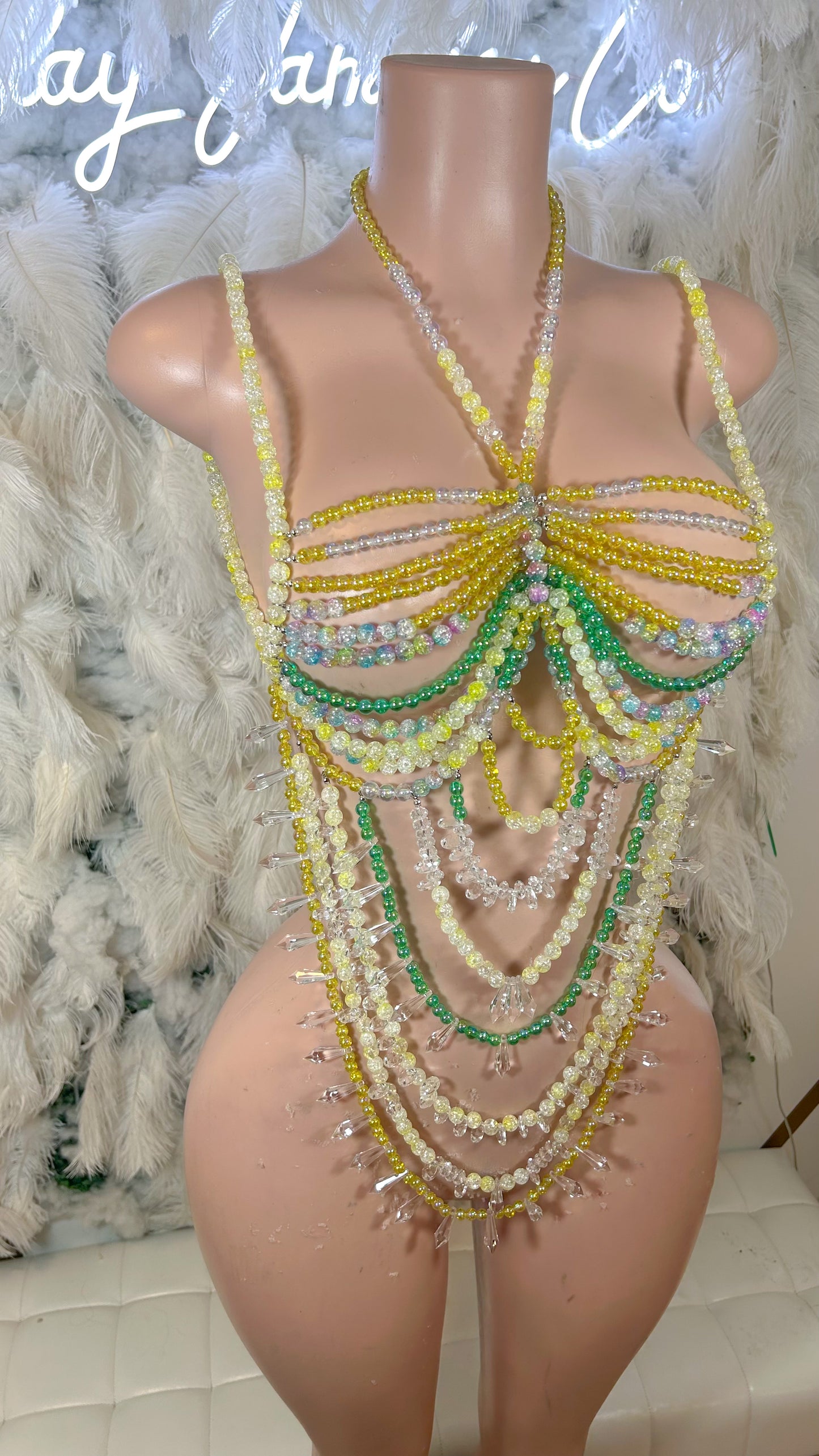Passions Of Love Beaded Bra Top