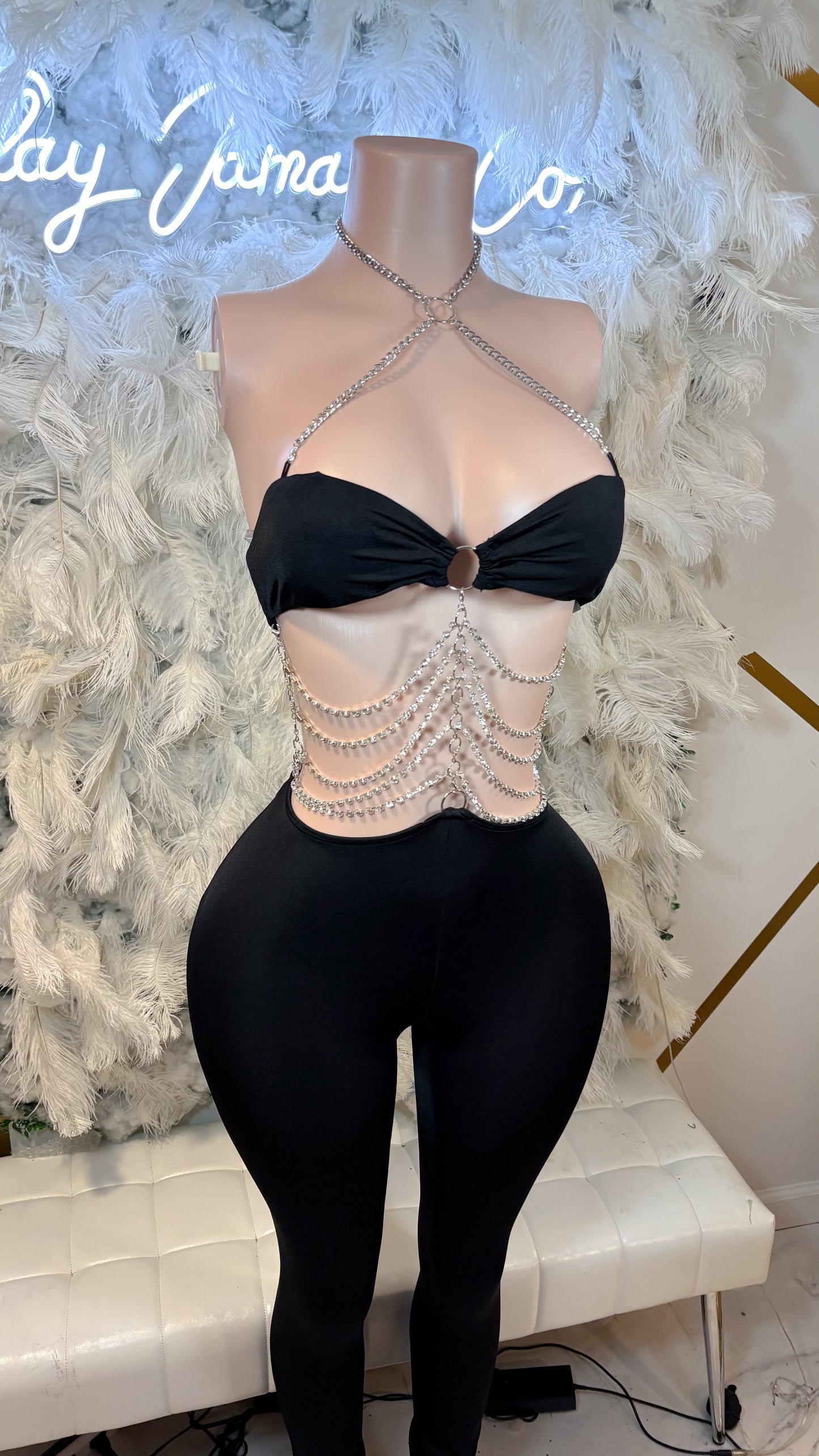 Luxe Halo Rhinestone Jumpsuit