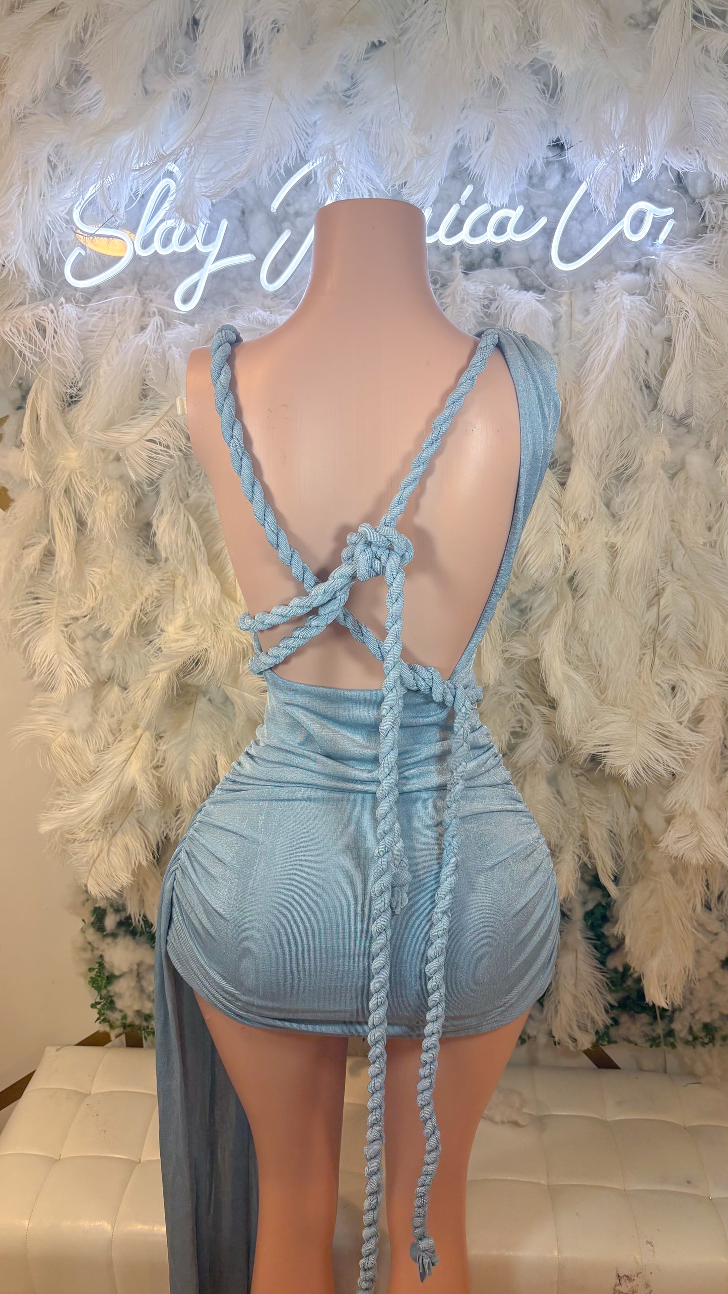 READY TO SHIP Azul Desires Twisted Rope Mini Dress