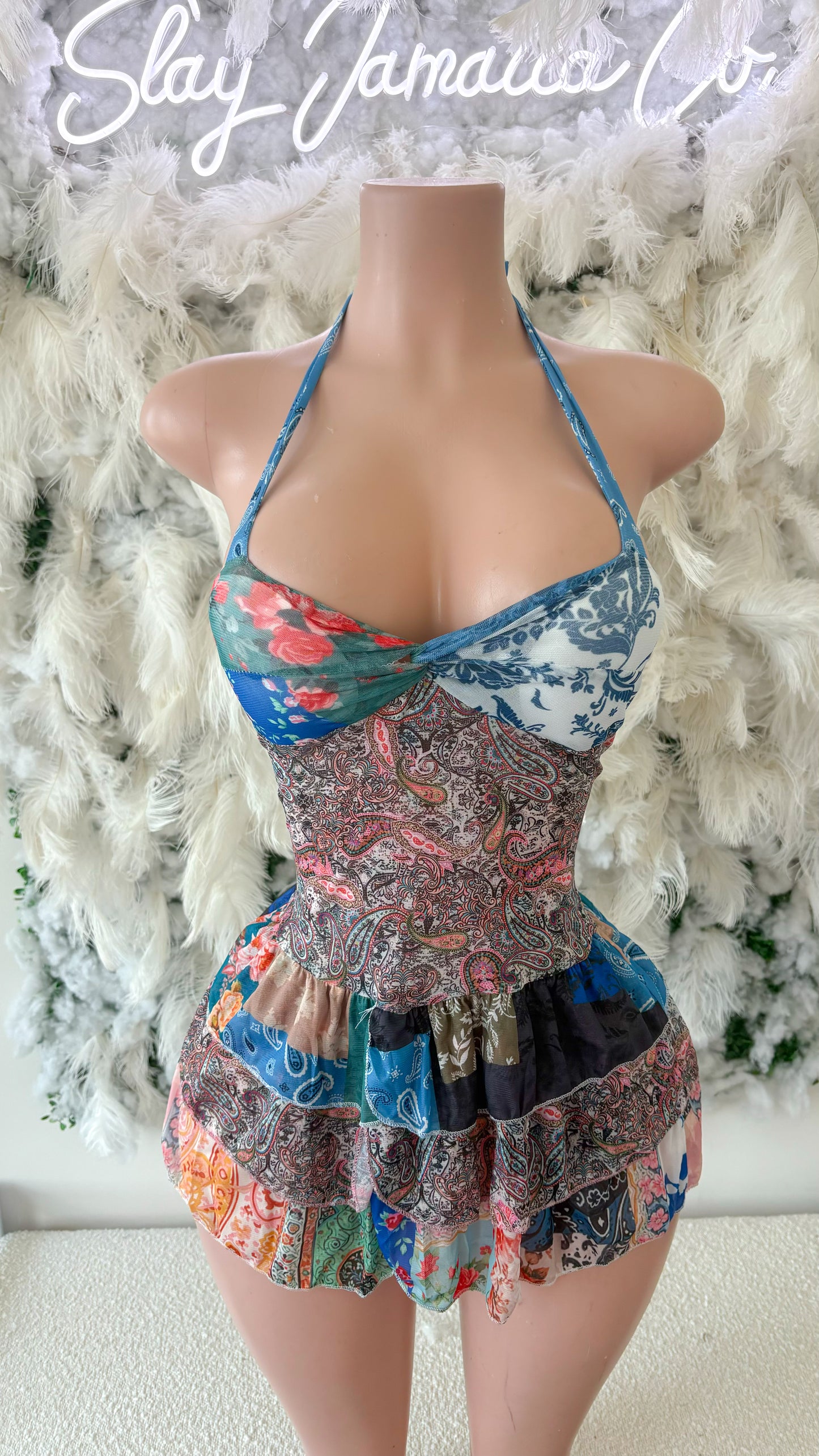 Patchwork Mini Dress