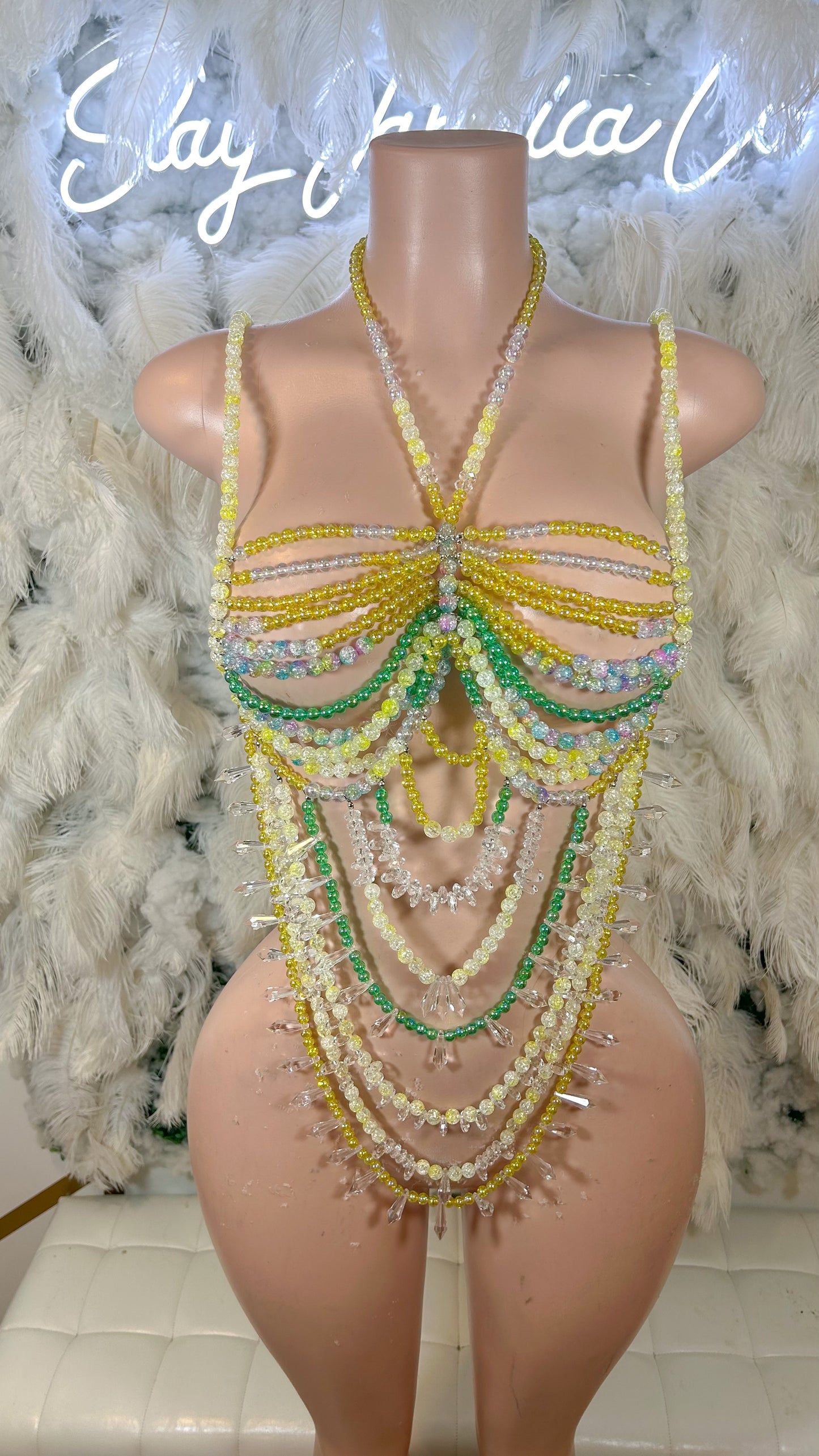 Passions Of Love Beaded Bra Top