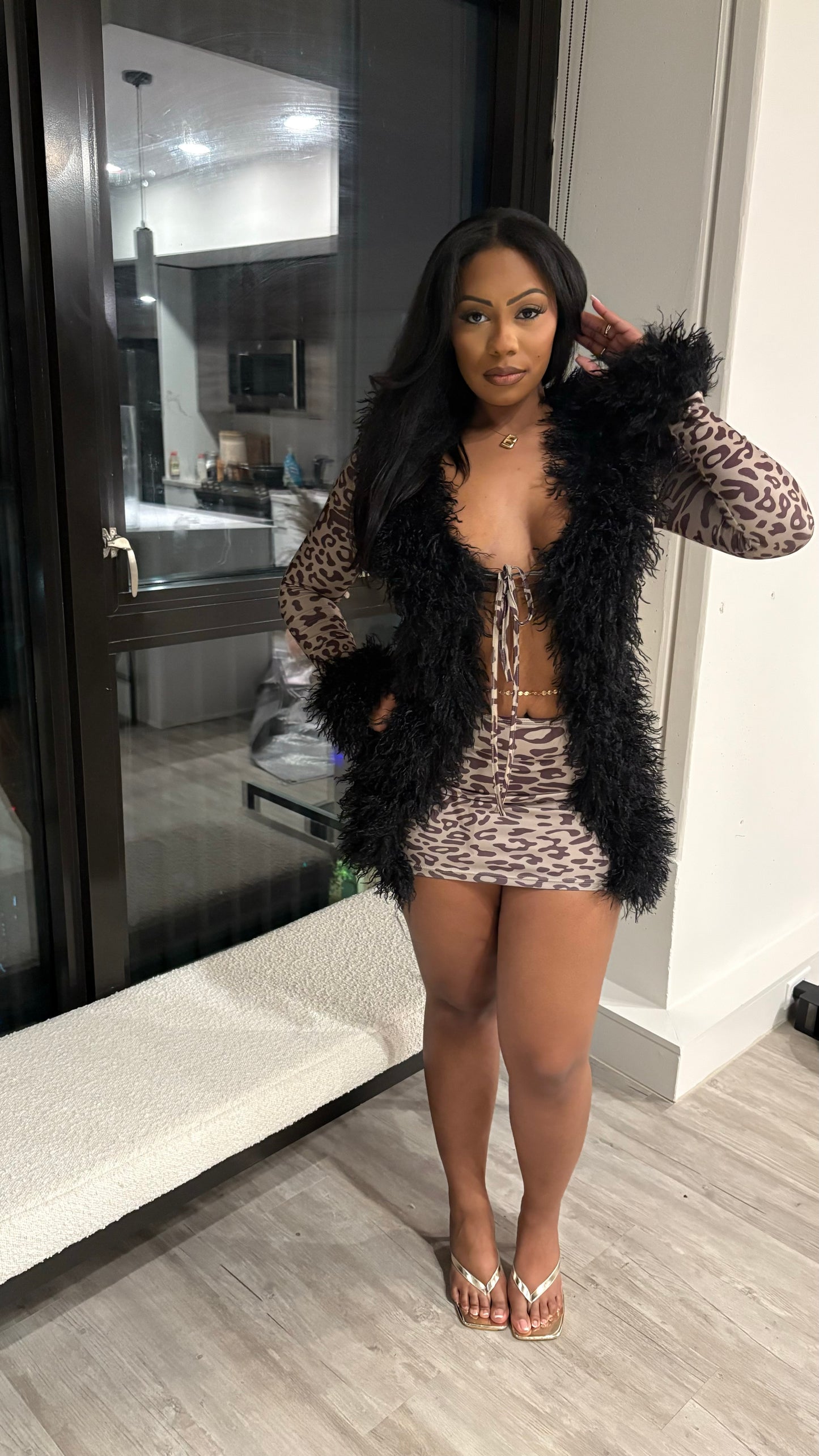 It’s Giving Rich Bitch Fur Mini Dress