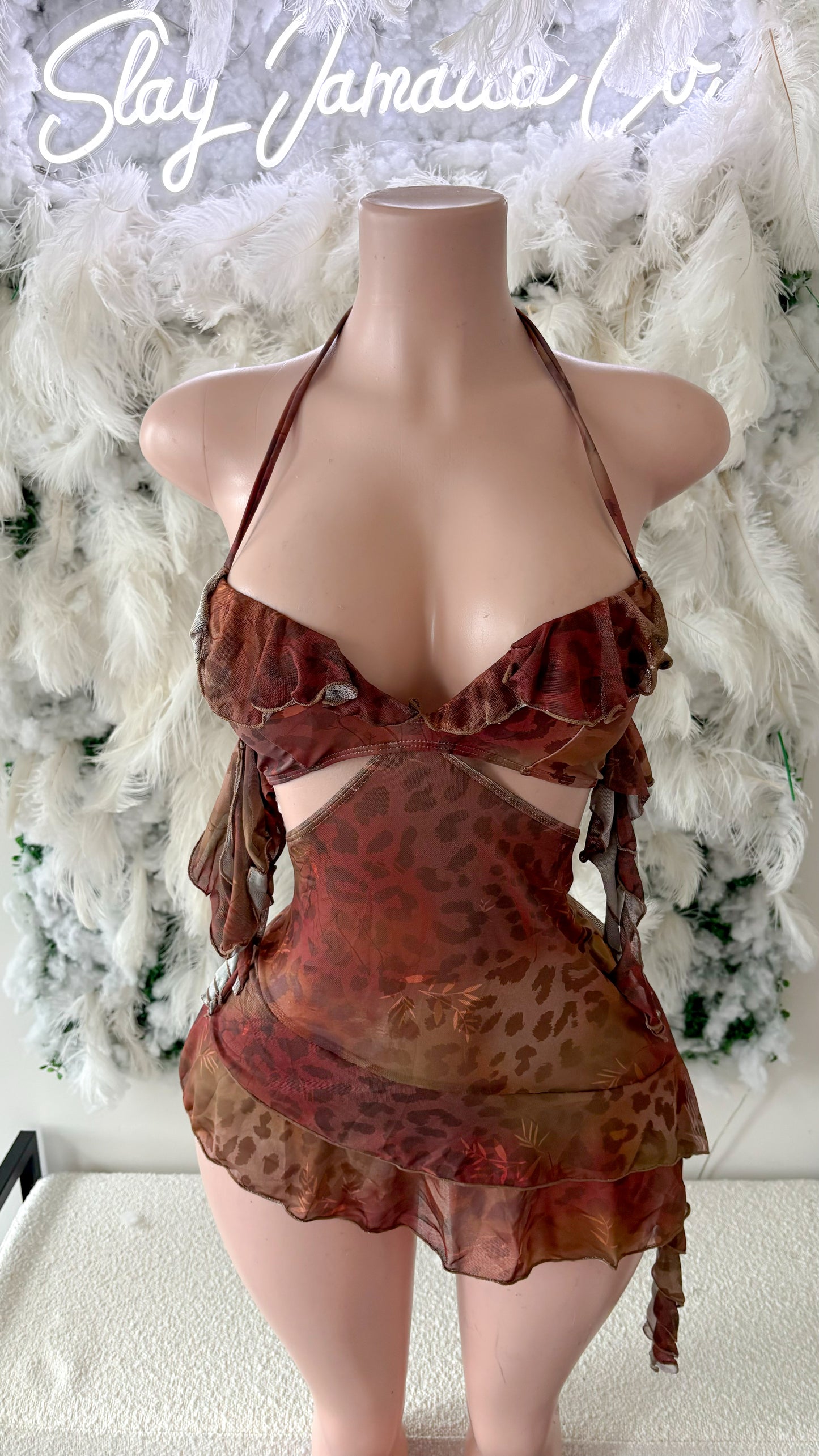 Miracles Happen Always Mesh Mini Dress