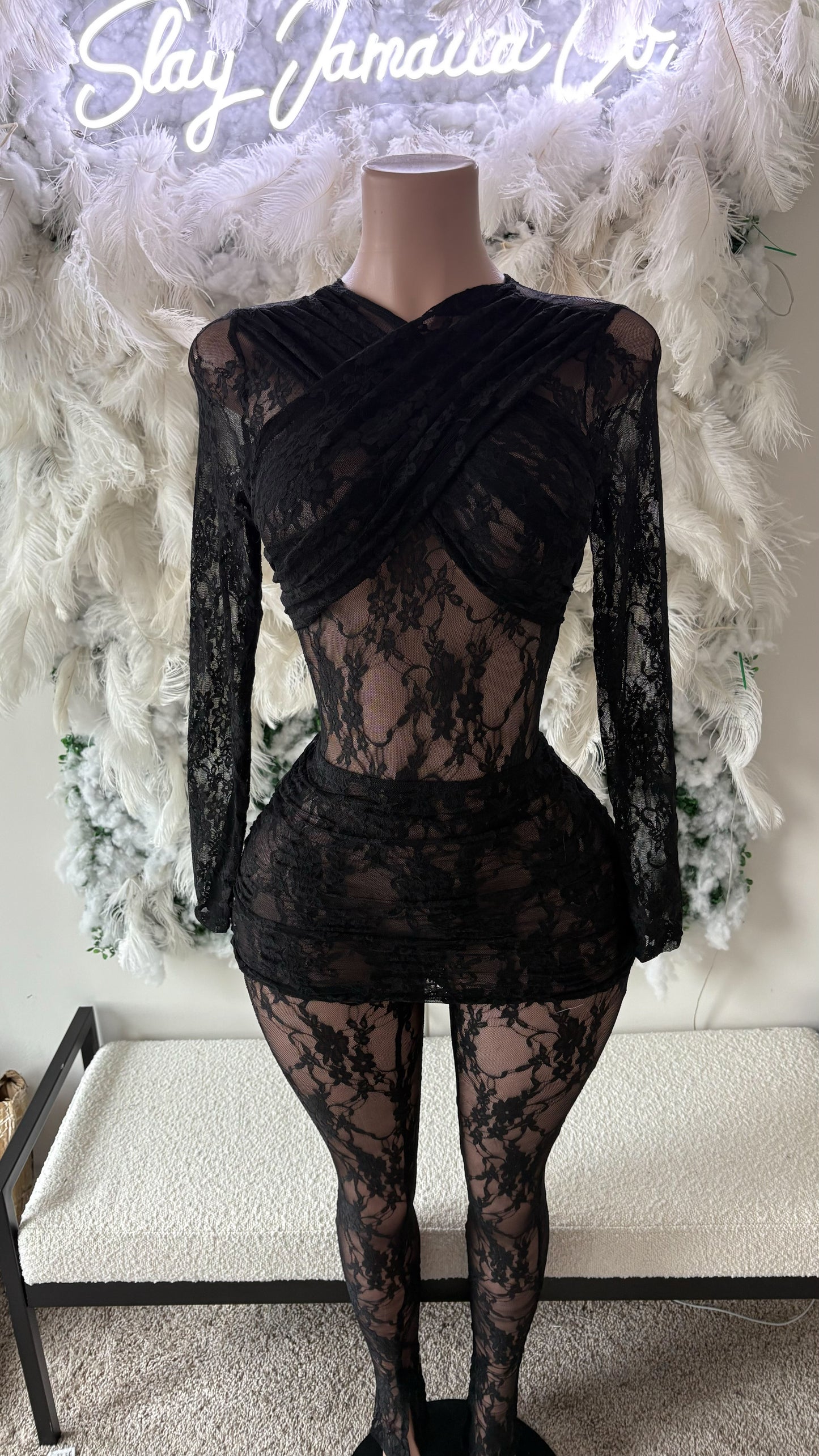 My Demure Lifestyle Jumpsuit Set - Black