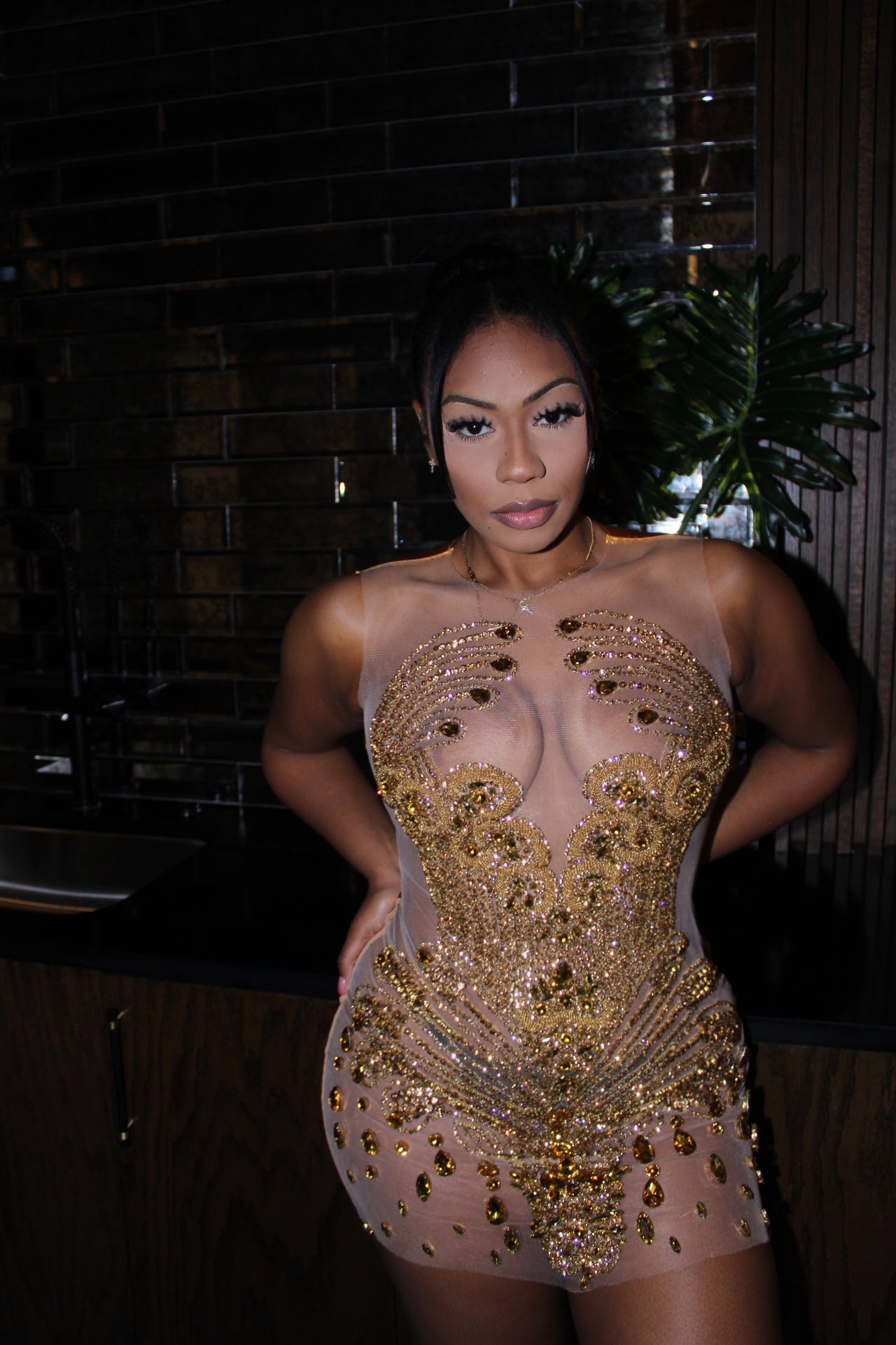 READY TO SHIP The Luxe Rhinestone Mini Dress