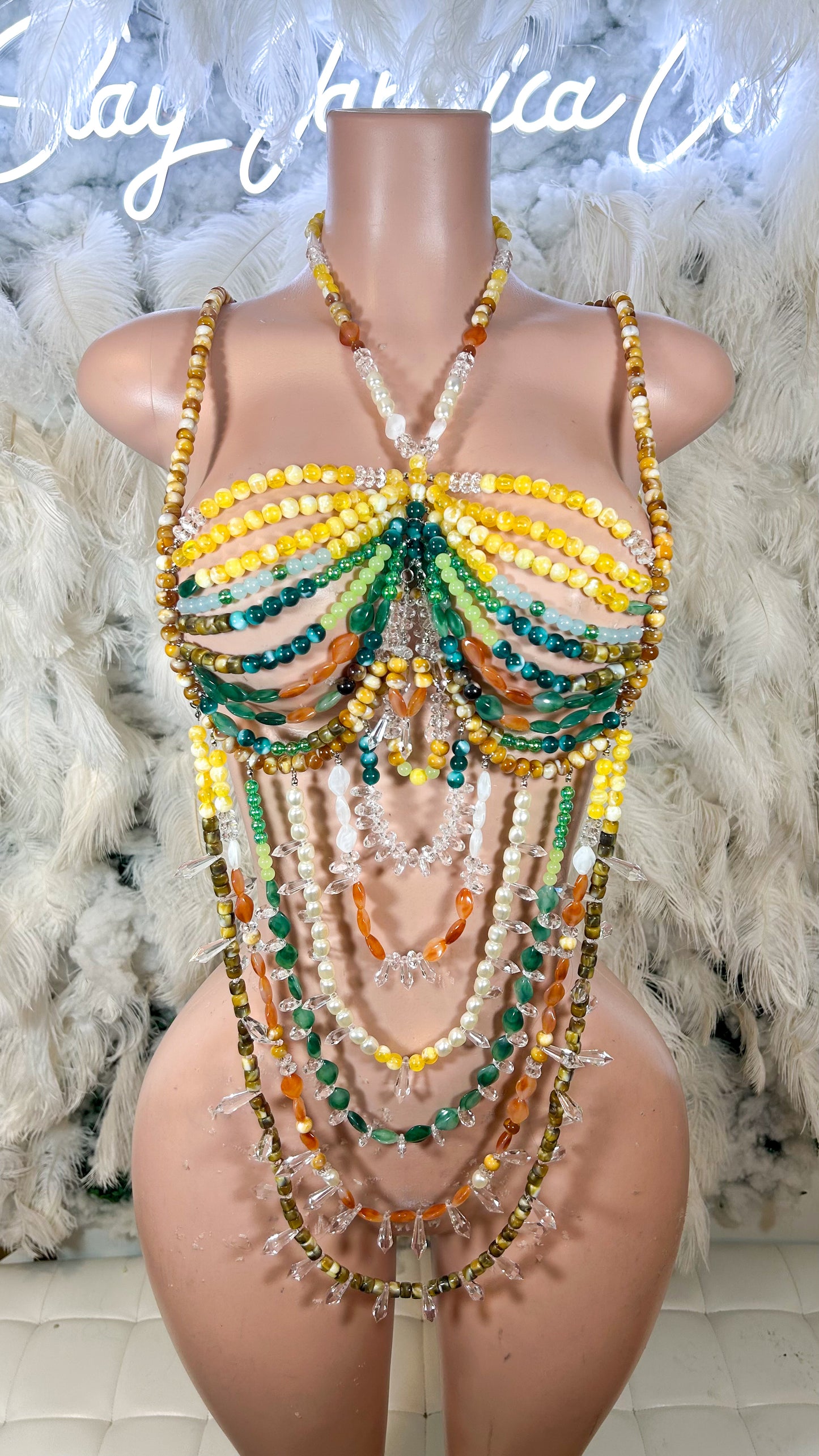 Escape To Paradise Beaded Bra Top