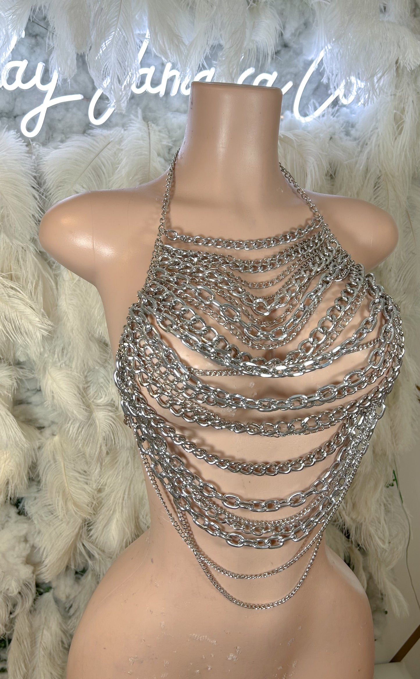 Chained To The Look Bralette Top