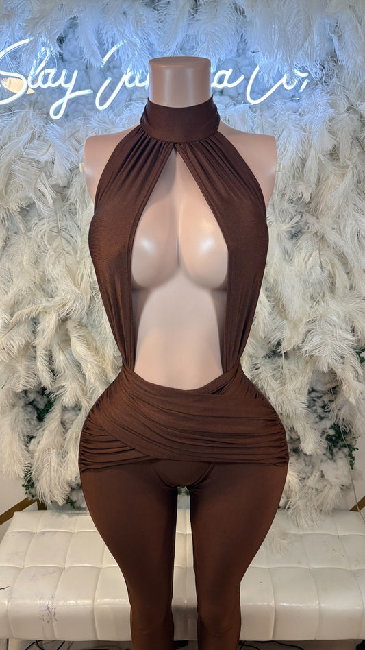 Body Drive You Crazy Jumpsuit - Mocha