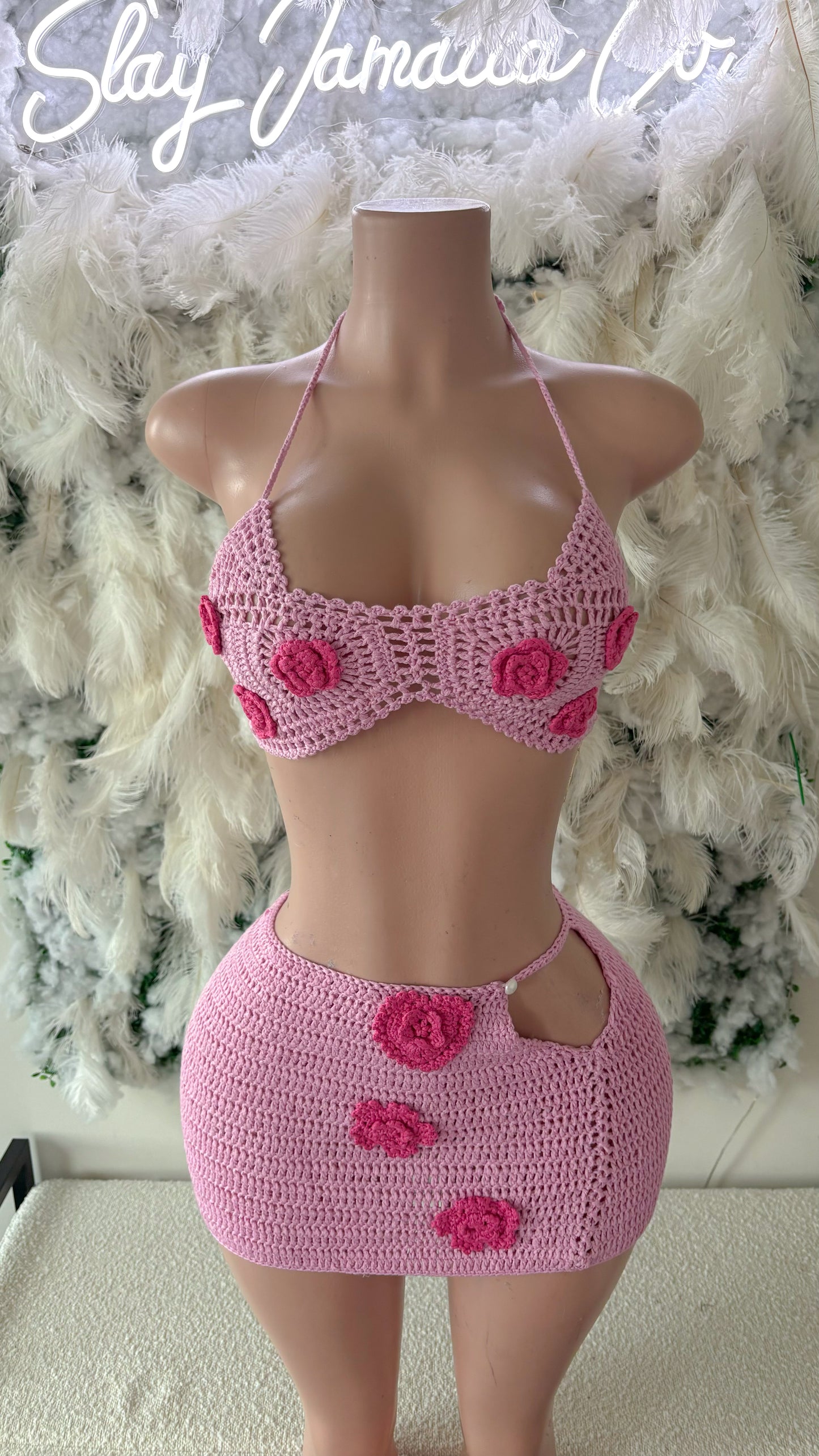 Negril Rose Escape Skirt Set- Pink