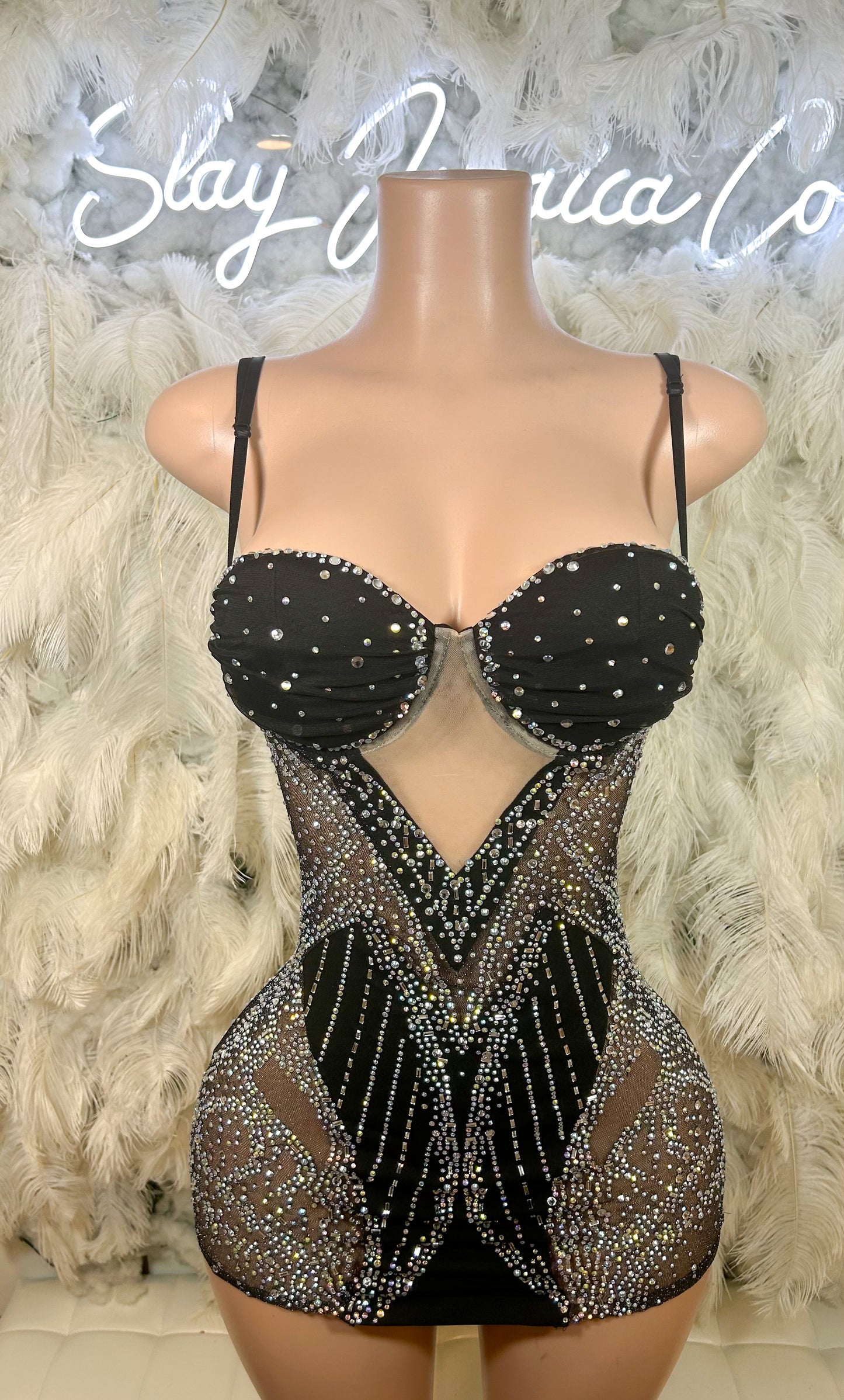 Ultra Luxe Mini Rhinestone Dress