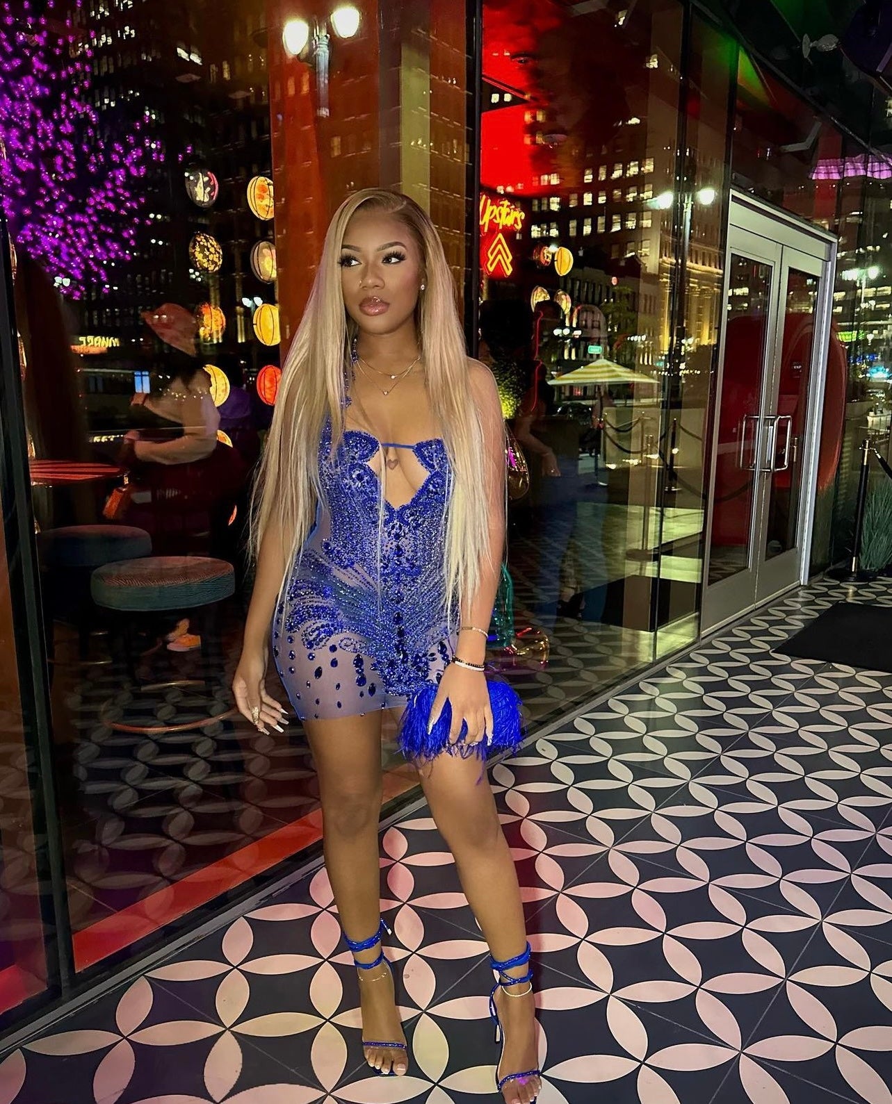 PREORDER ONLY Royal Treatment Luxe Rhinestone Mini Dress