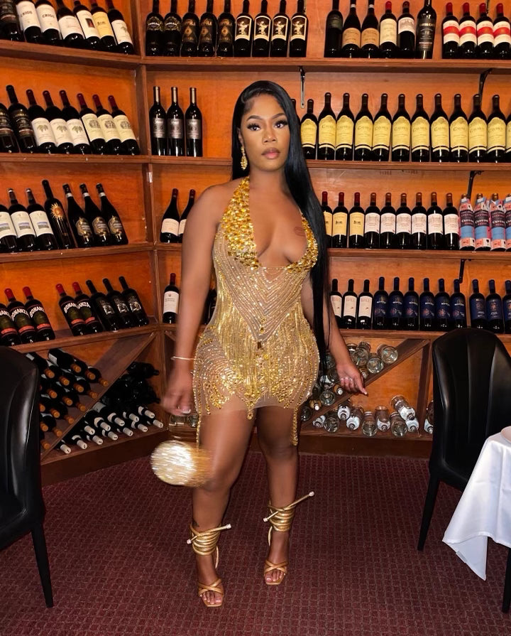 PREORDER ONLY The Real It Girl Chain Luxury Mini Dress