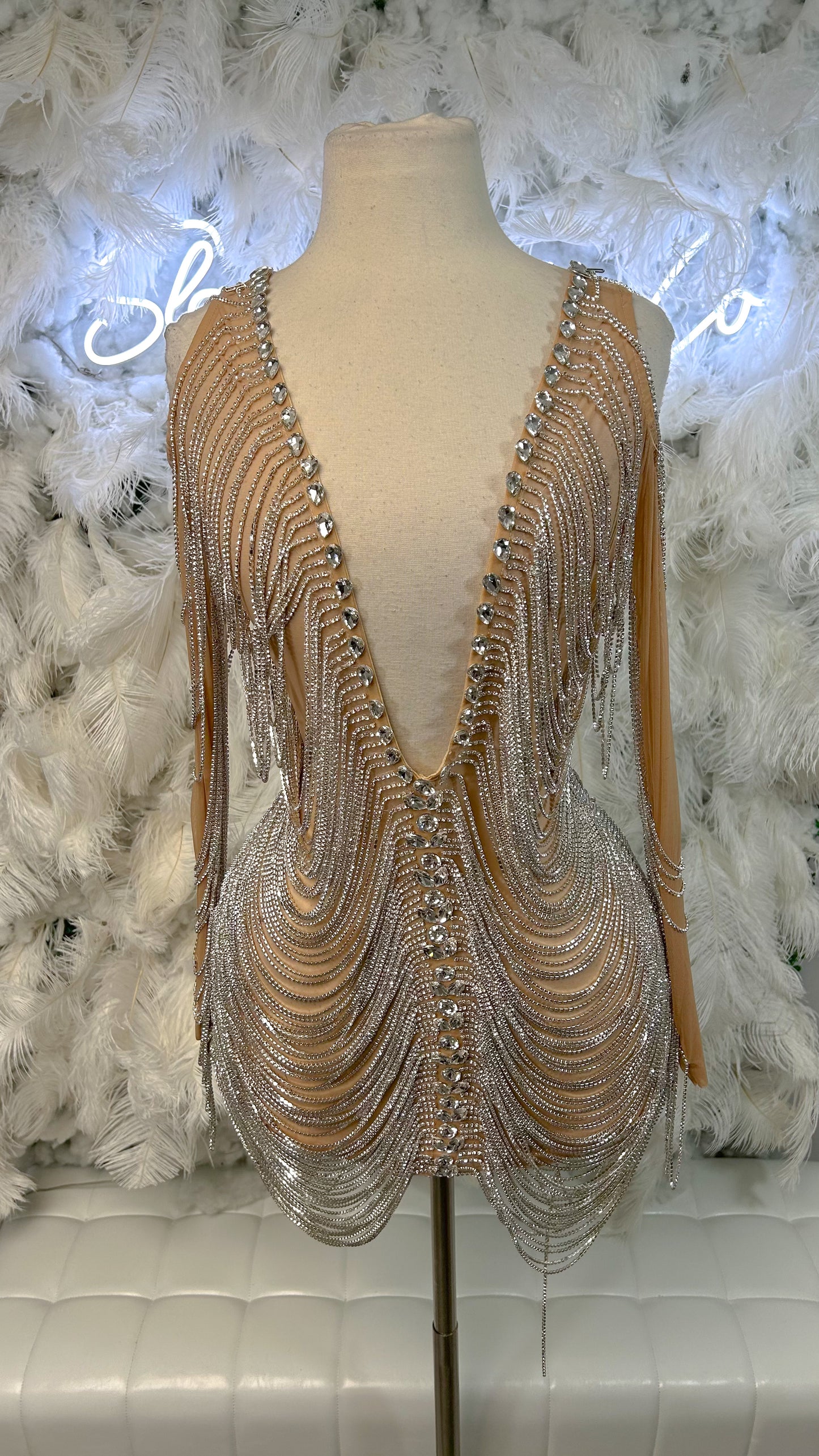 READY TO SHIP Different League Chain Mini Dress