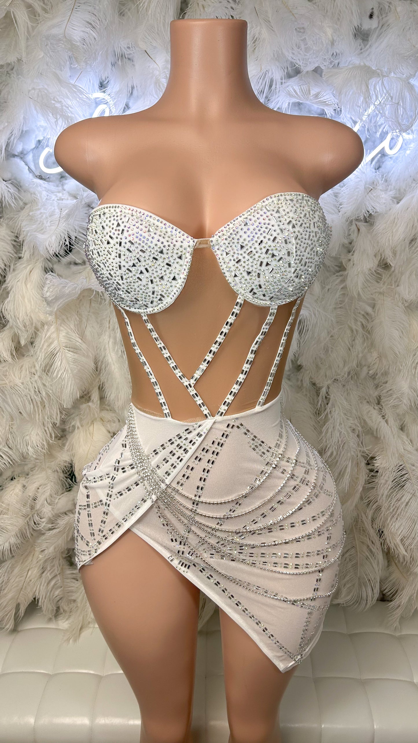 Out Of The Box Chain Mini Mesh Dress