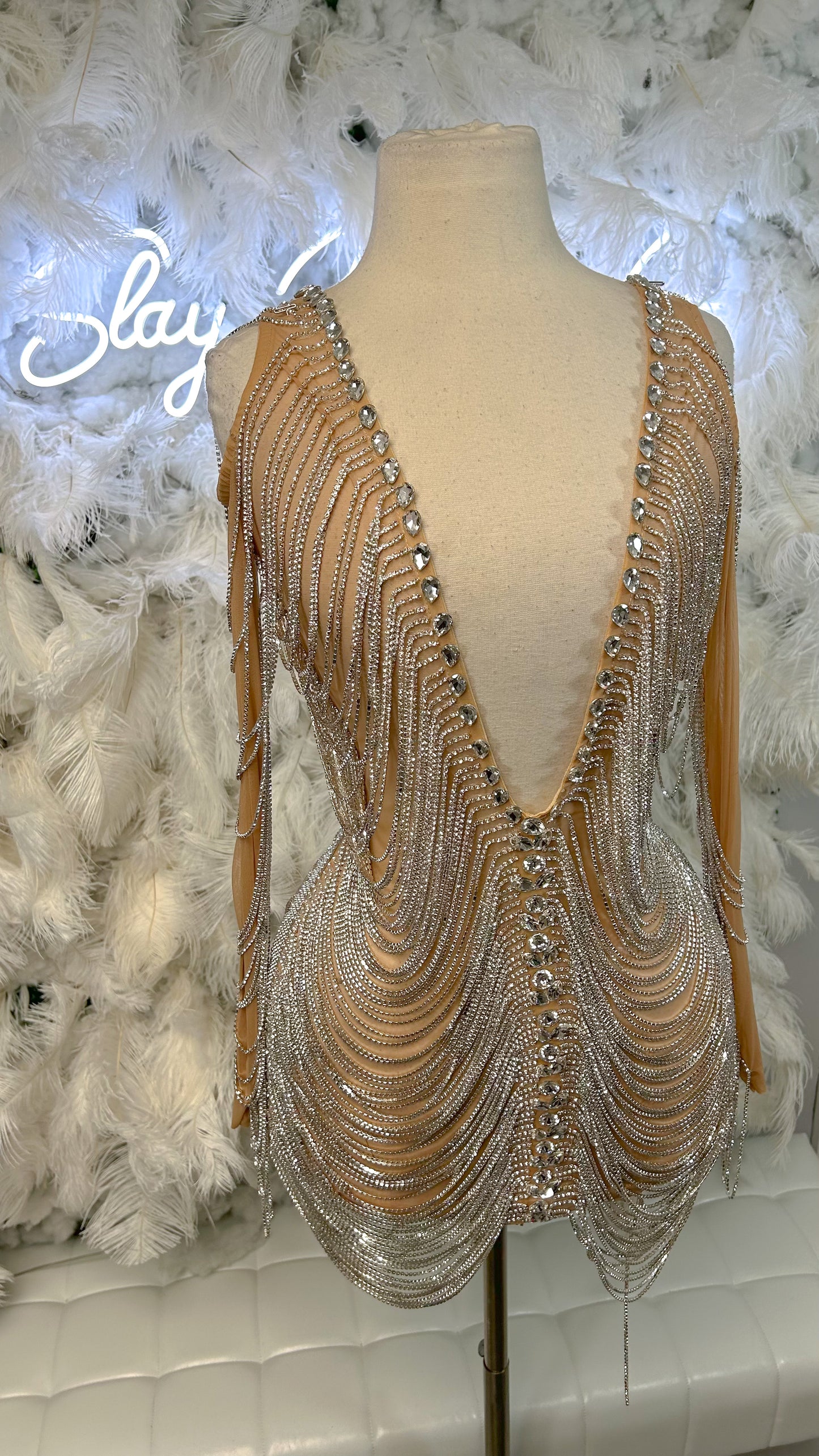 READY TO SHIP Different League Chain Mini Dress