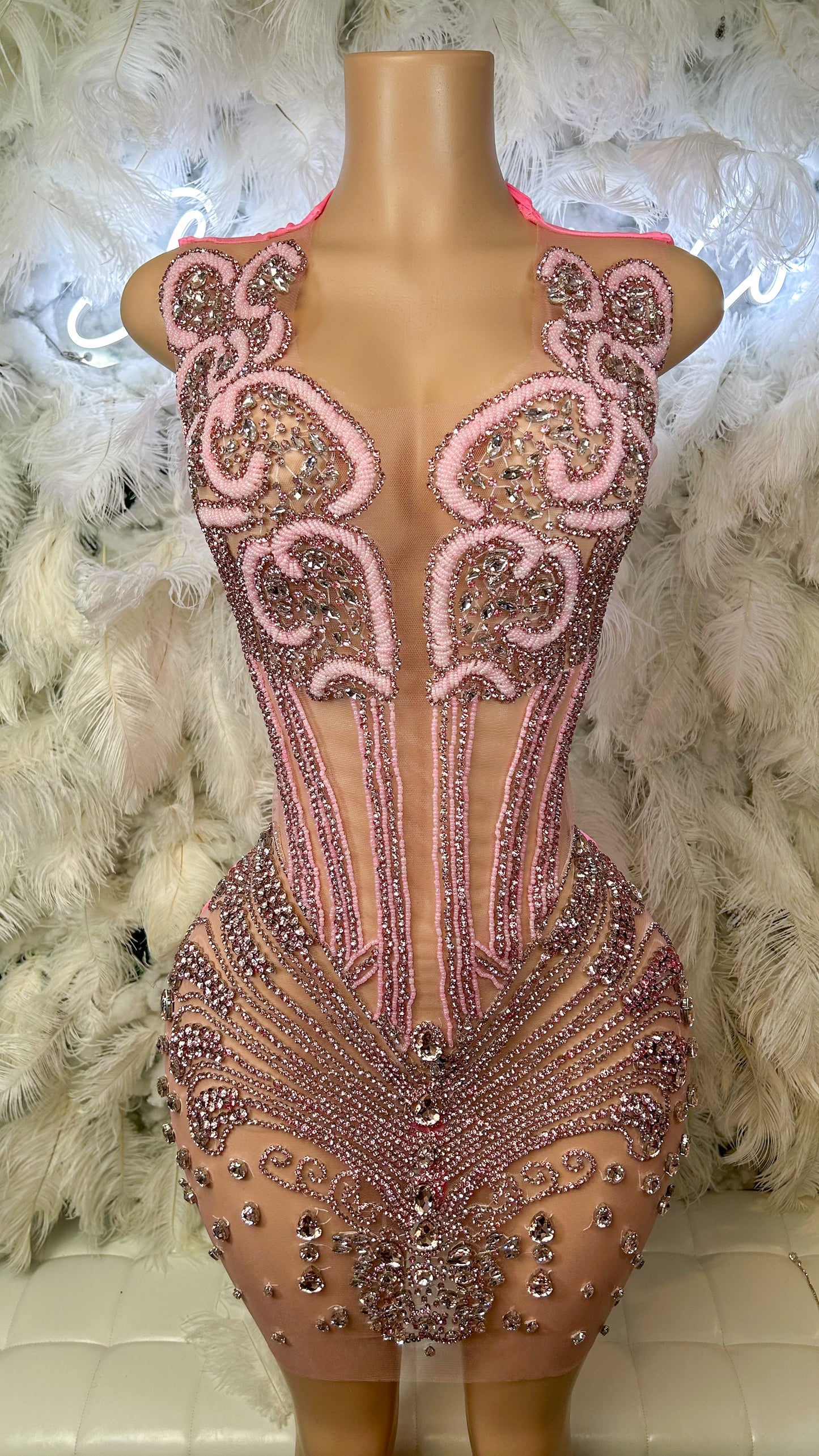 PREORDER ONLY Barbie Dreams Luxury Rhinestone Mini Dress