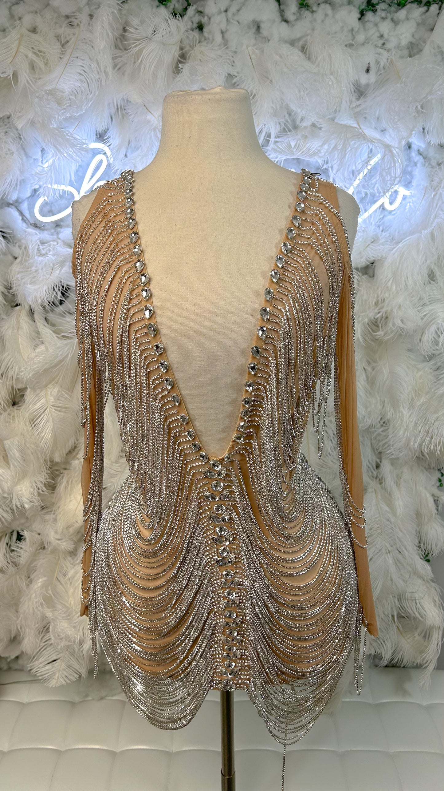 READY TO SHIP Different League Chain Mini Dress