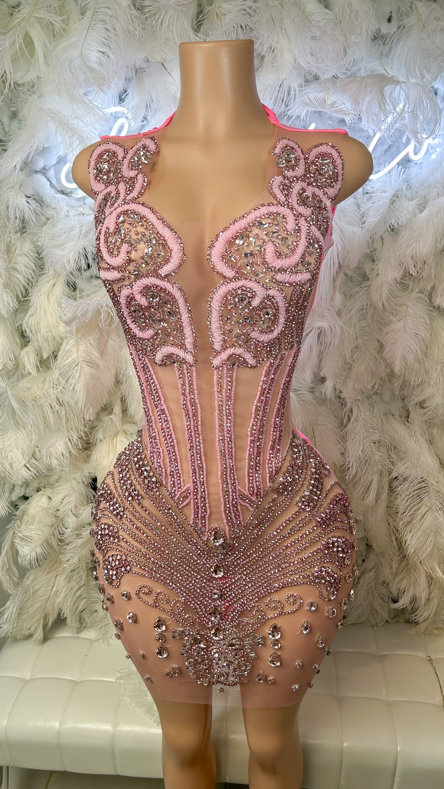 PREORDER ONLY Barbie Dreams Luxury Rhinestone Mini Dress