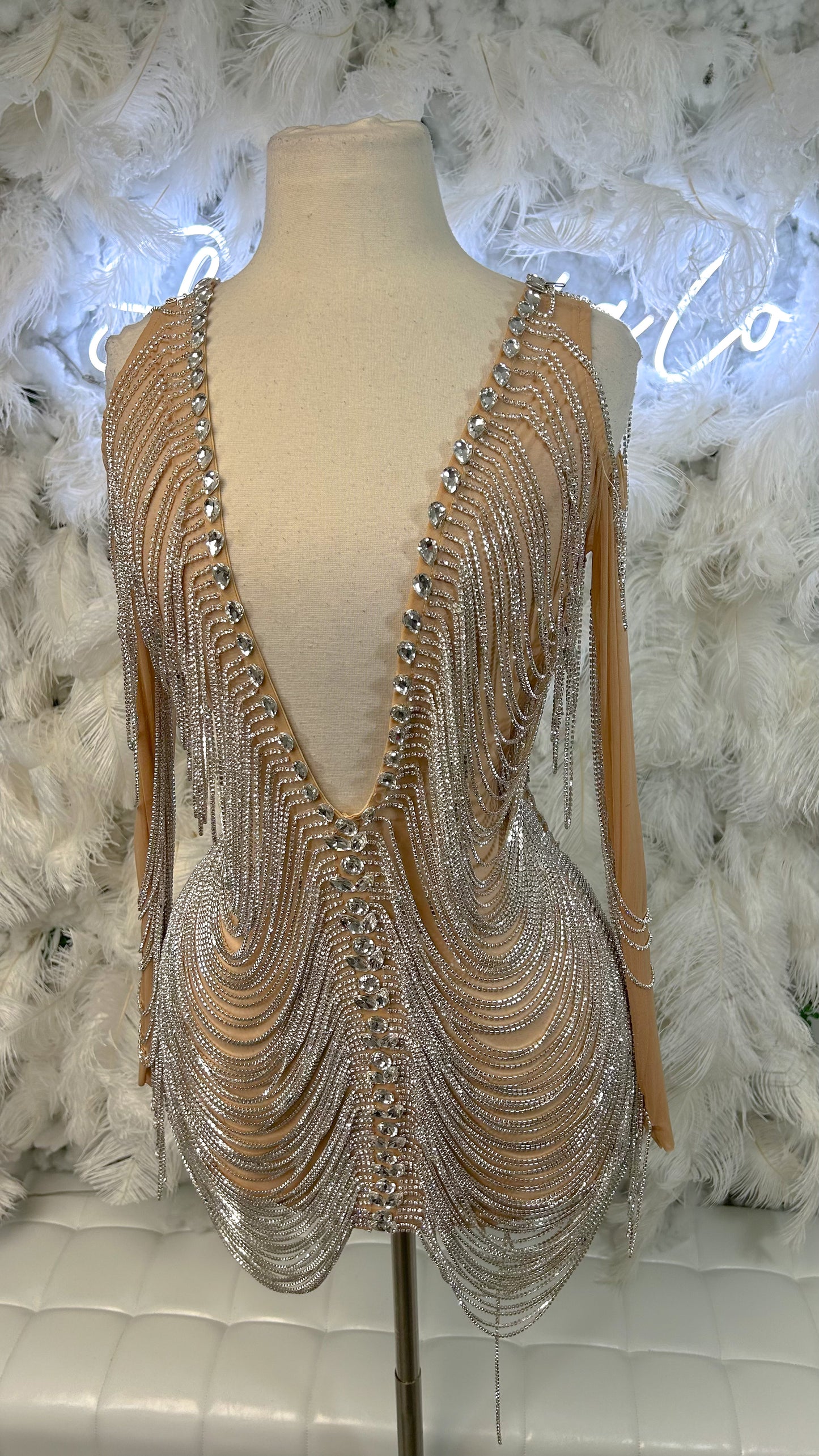 READY TO SHIP Different League Chain Mini Dress