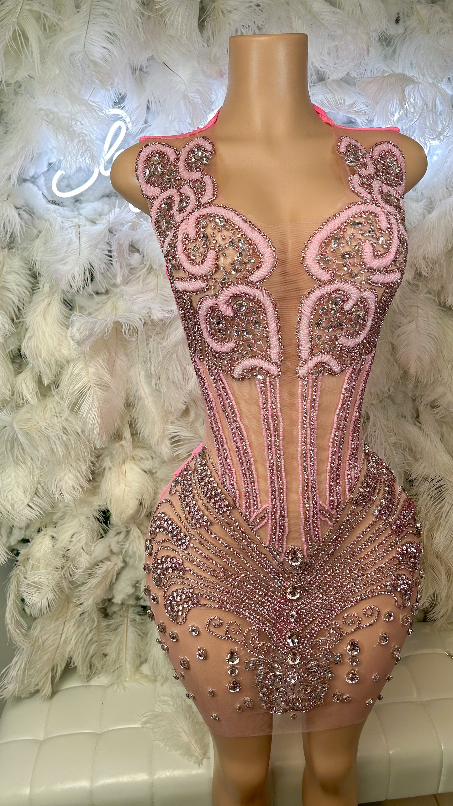 PREORDER ONLY Barbie Dreams Luxury Rhinestone Mini Dress