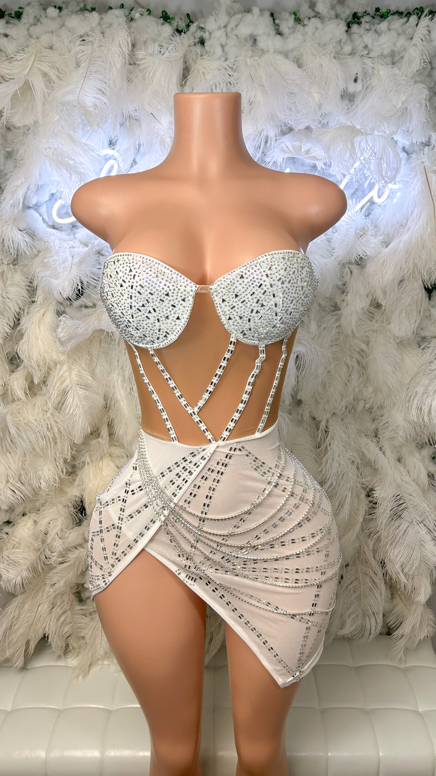 Out Of The Box Chain Mini Mesh Dress