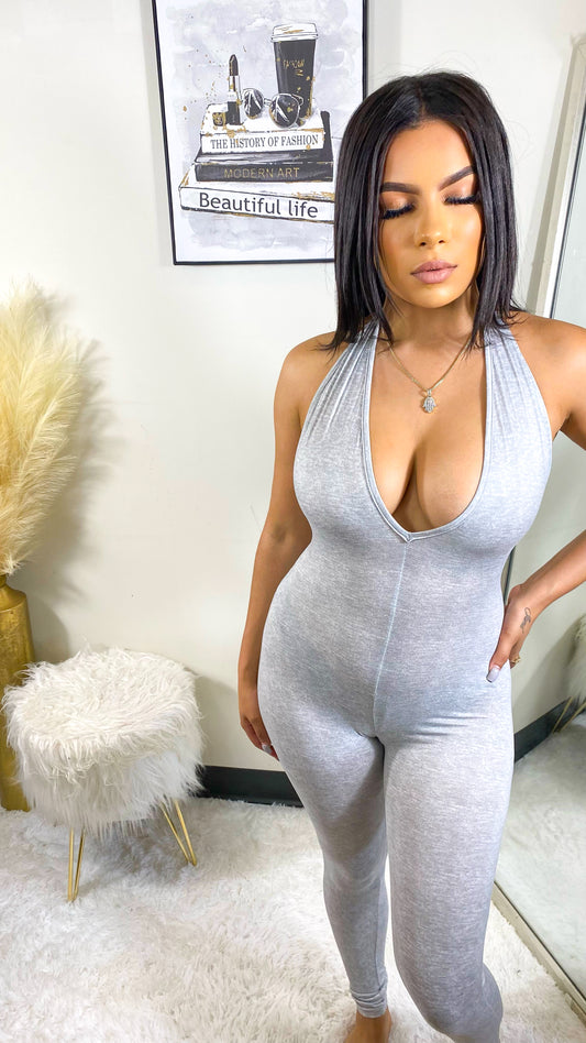 Trending Jumpsuit- Grey