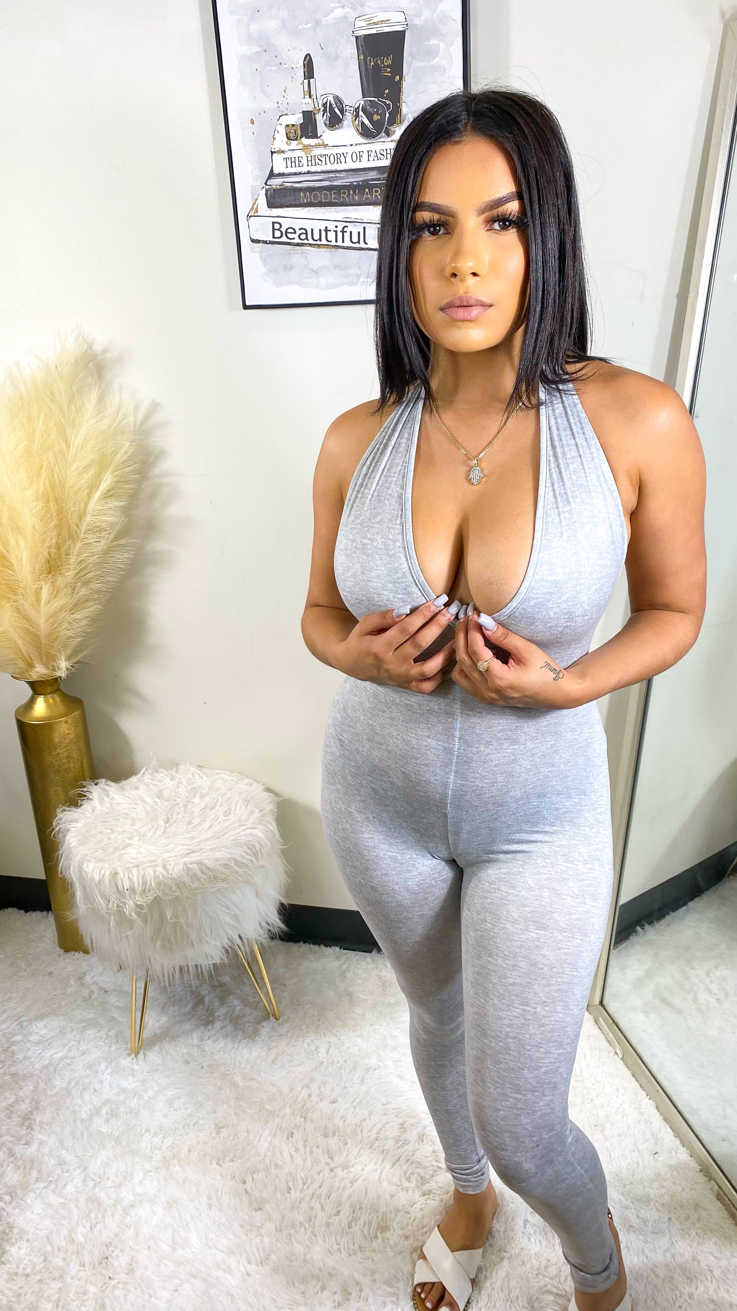 Trending Jumpsuit- Grey