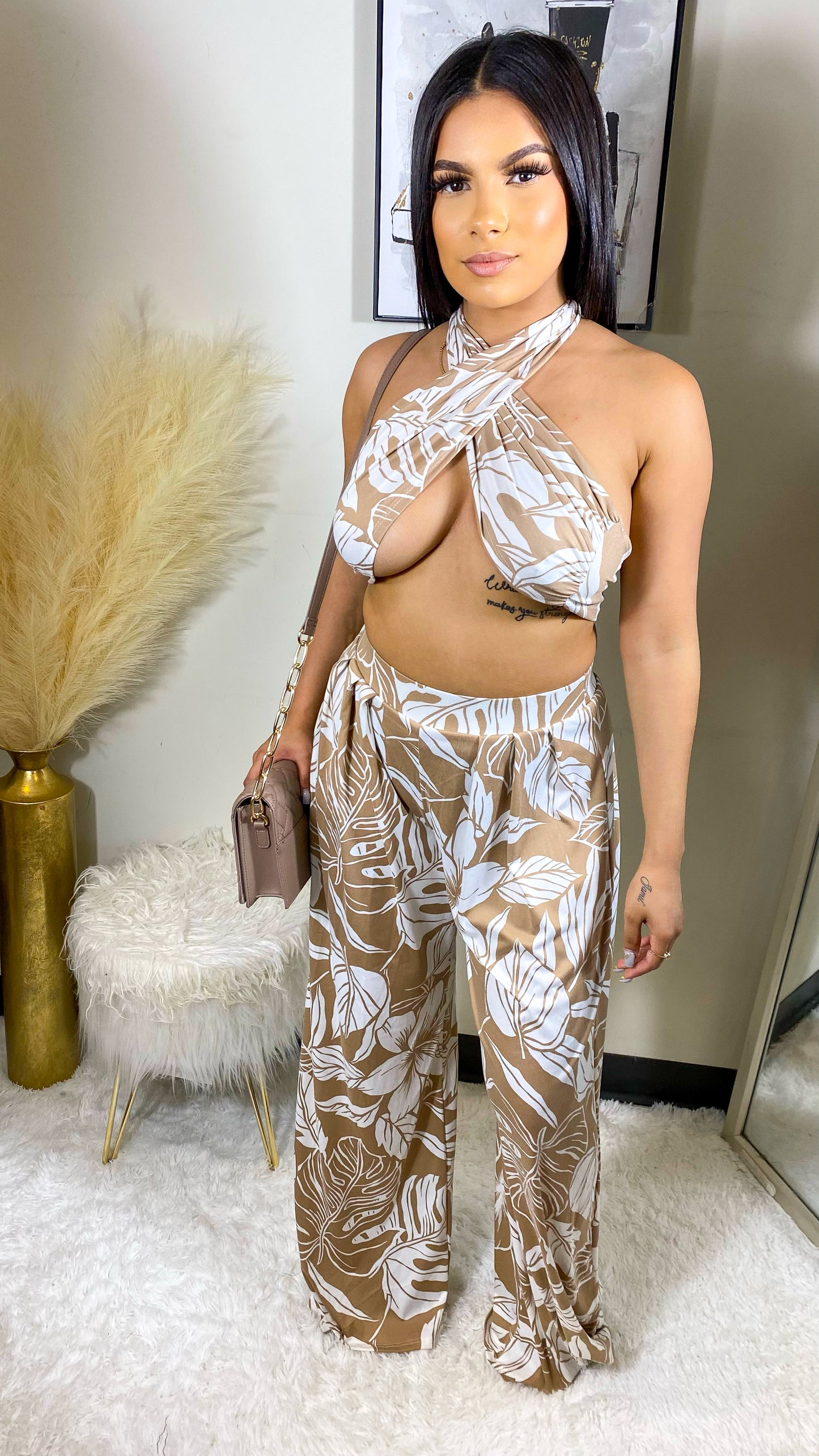 Mocha Swirl Pants Set