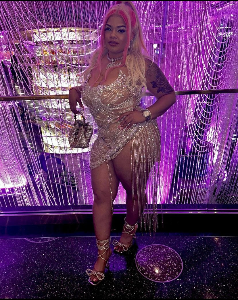 PREORDER ONLY Layla's Top Pick Luxury Chained Corset Mini Dress- Nude