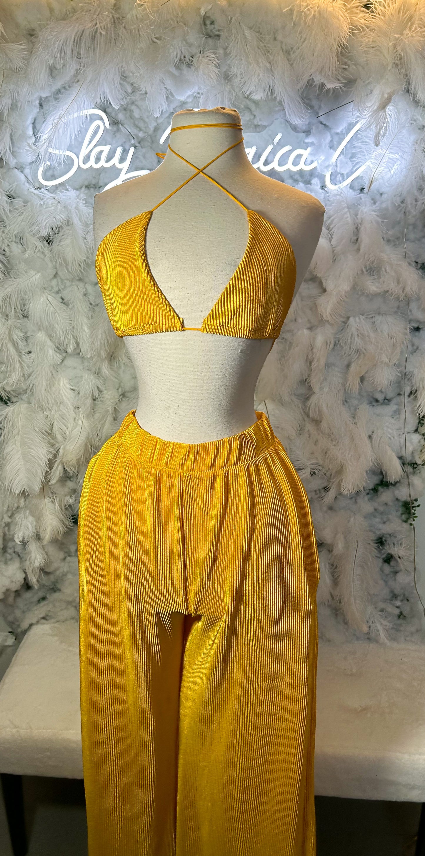 Summer Sunset Ribbed Pants Set