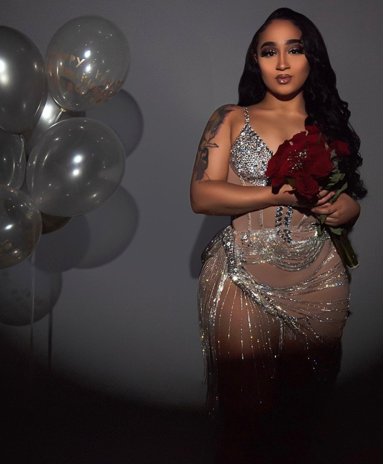 PREORDER/MADE TO ORDER ONLY Time To Be Alive Luxury Rhinestone Mini Dress