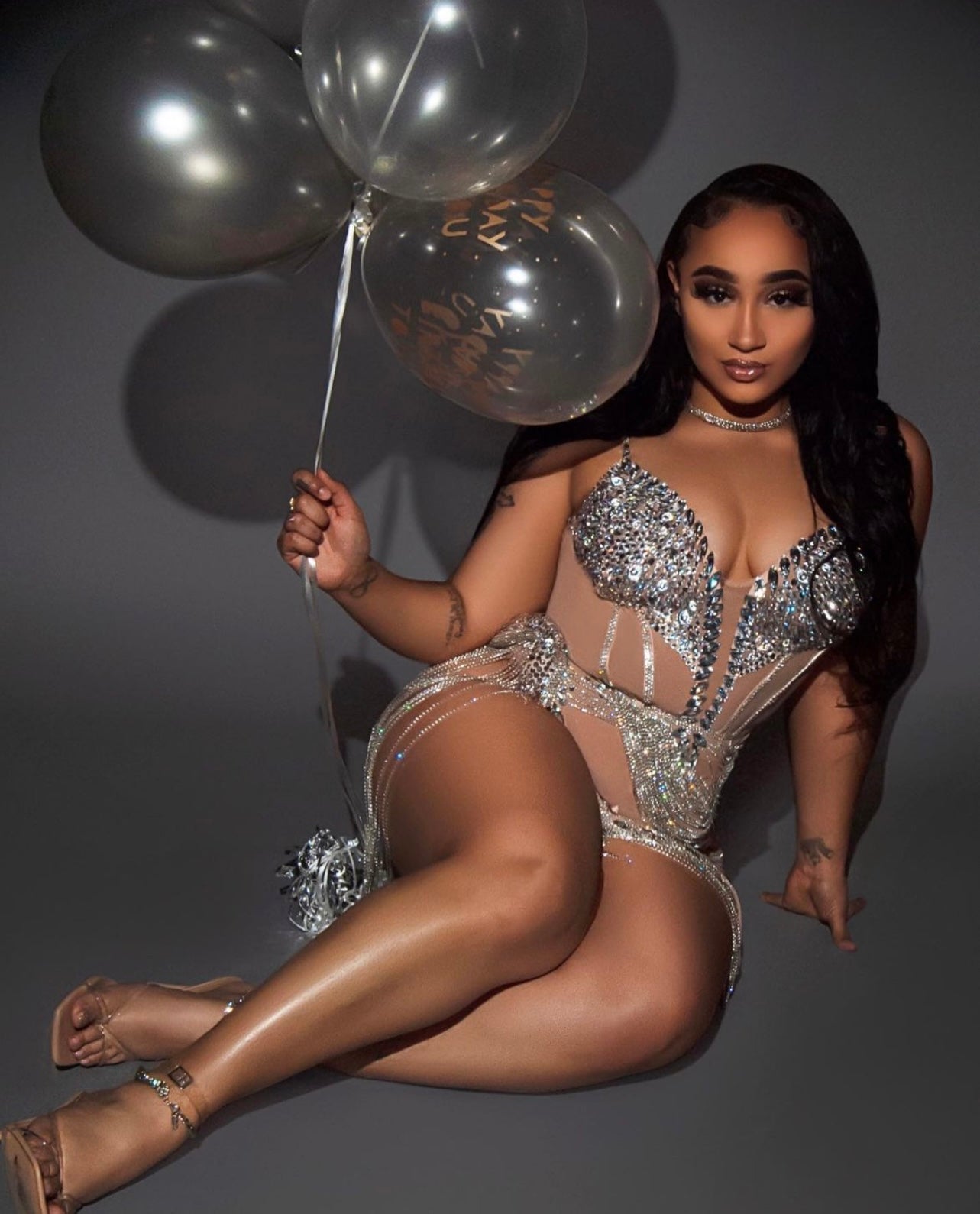 PREORDER/MADE TO ORDER ONLY Time To Be Alive Luxury Rhinestone Mini Dress