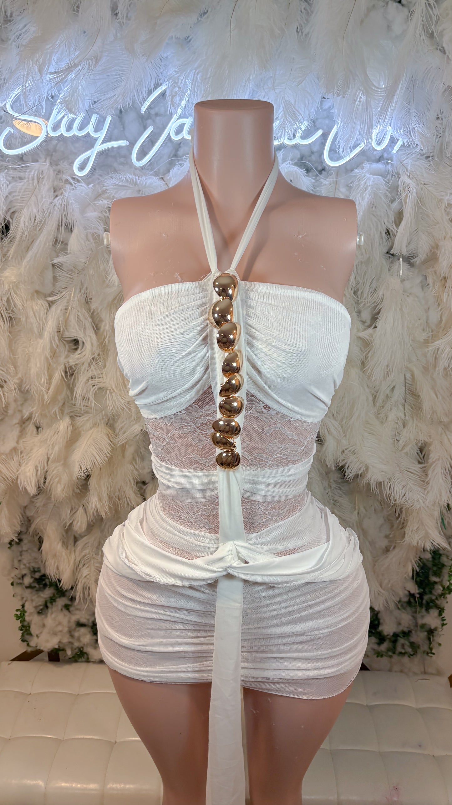 READY TO SHIP Allure Le Blanc Mini Dress