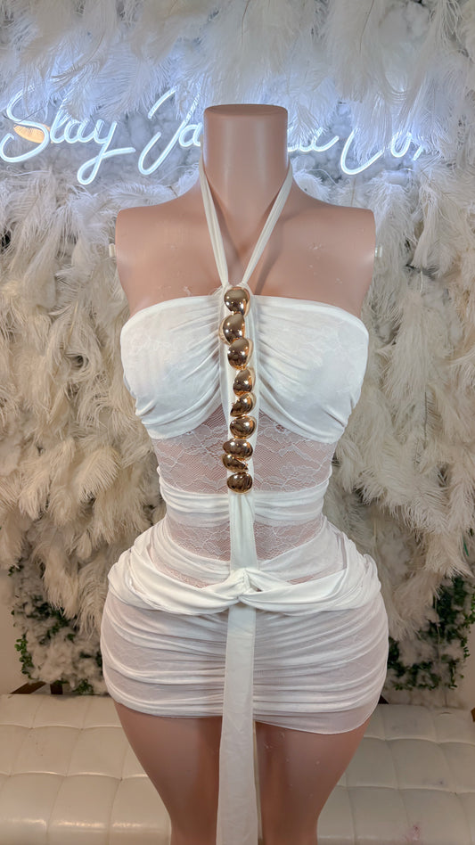 READY TO SHIP Allure Le Blanc Mini Dress