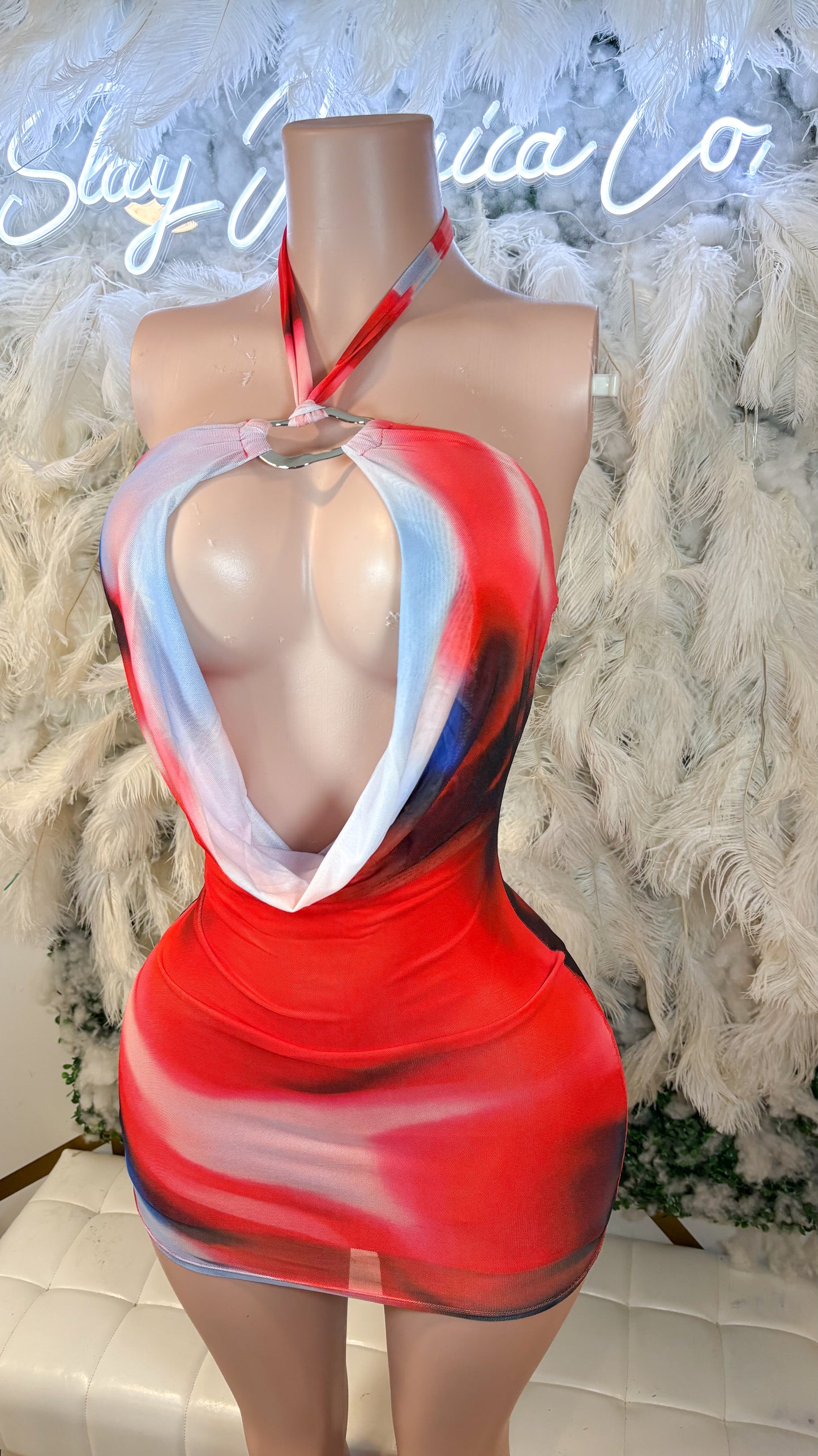 READY TO SHIP Ocean Sunrise Mini Dress