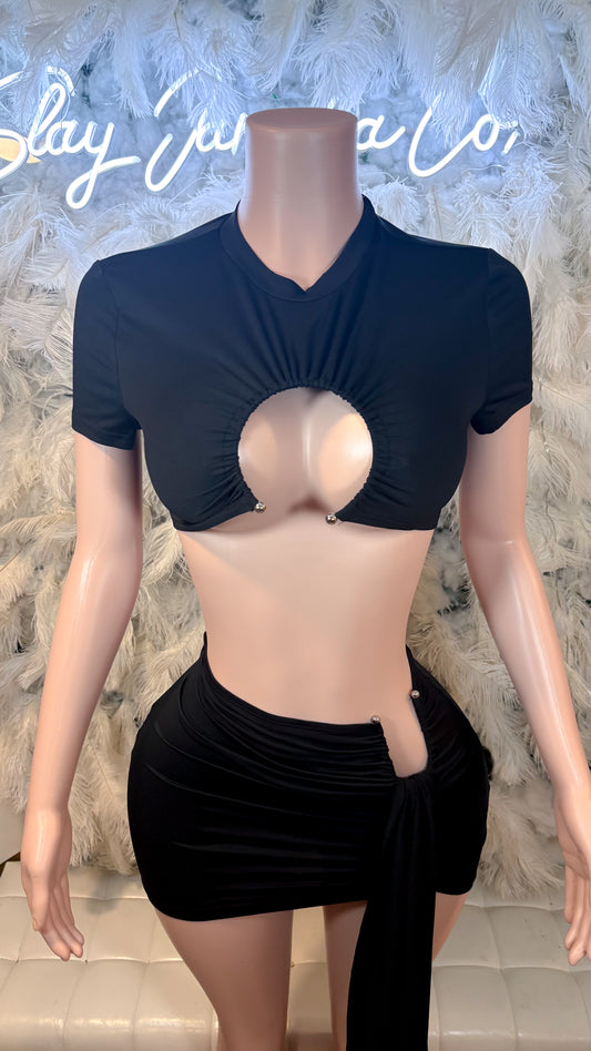 His Favorite Mystery Skirt Set - Black
