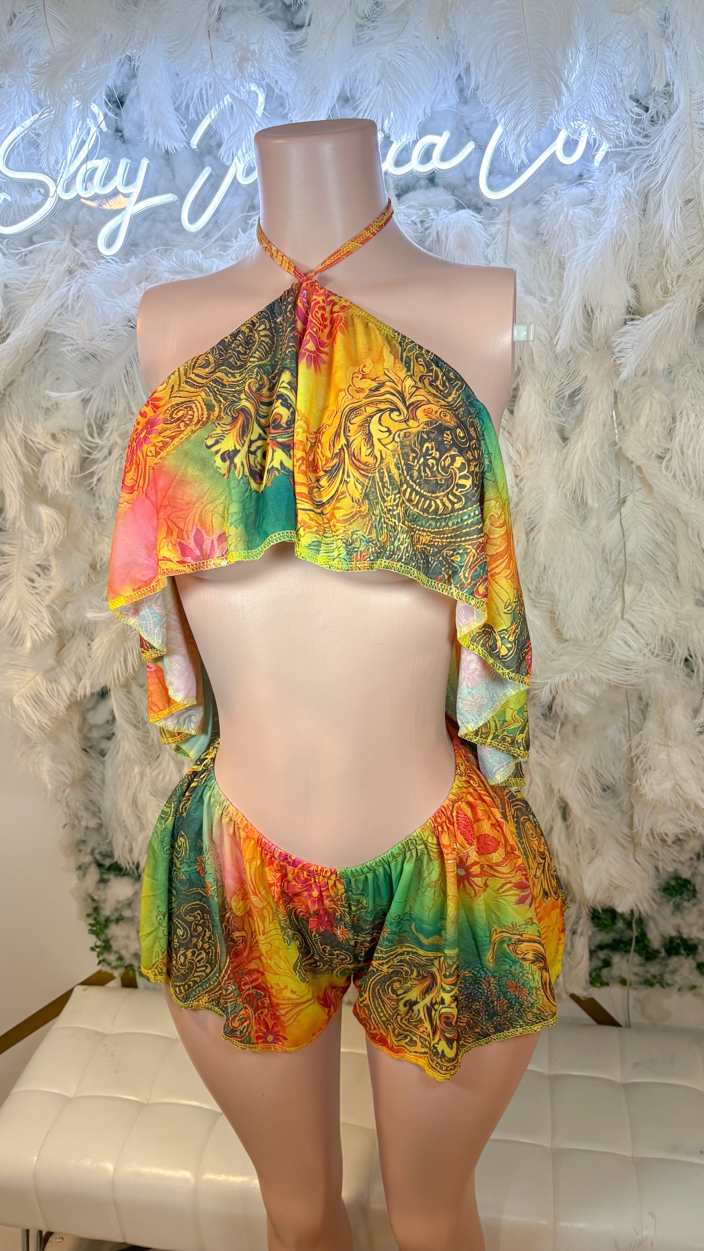READY TO SHIP Sunset Aura Two Piece Short Set