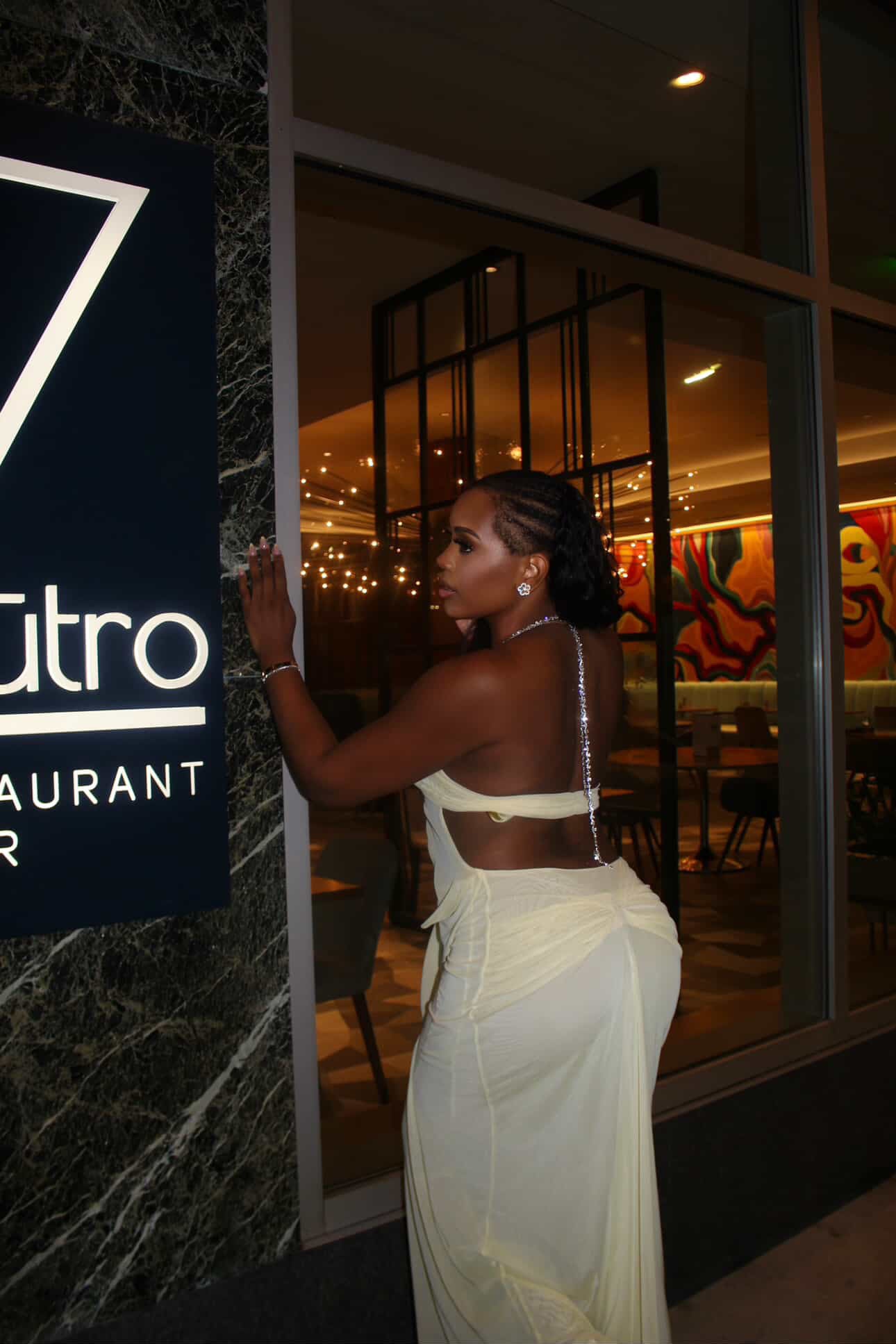 Miss Provocateur Ruched Mesh Maxi Dress - Butter Yellow