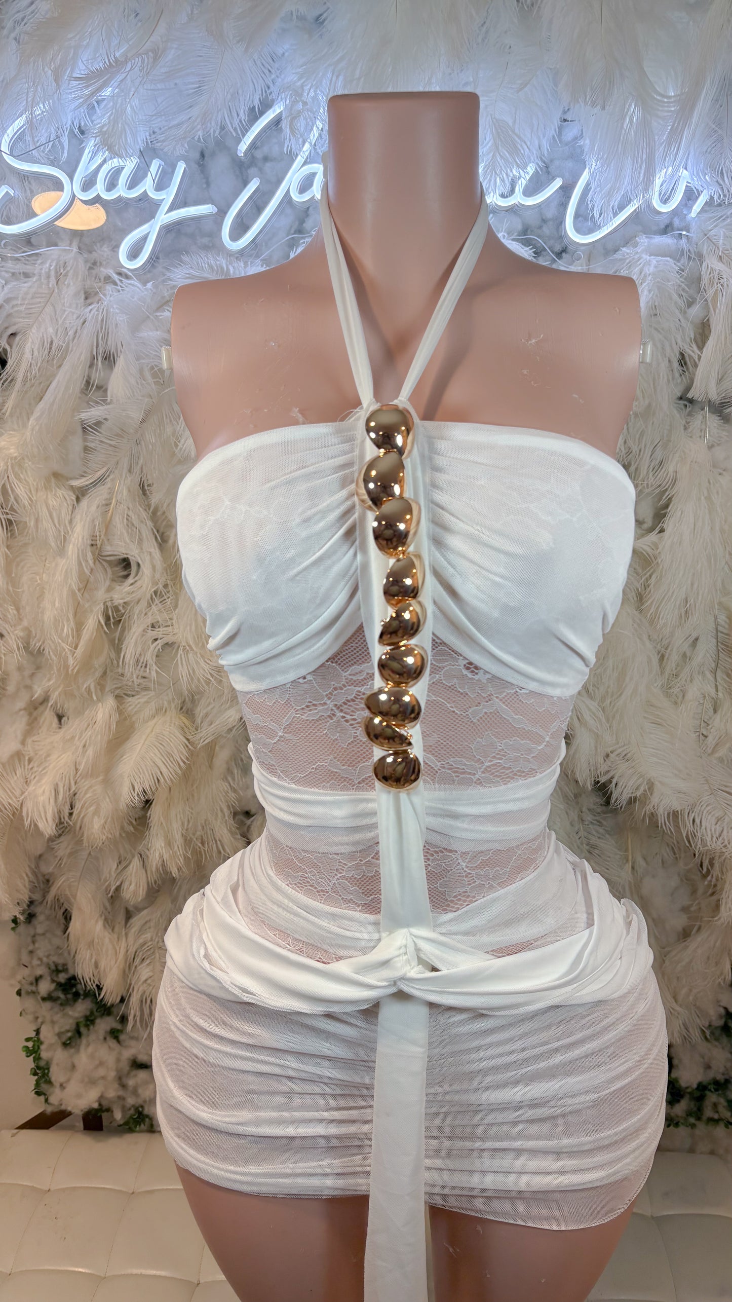 READY TO SHIP Allure Le Blanc Mini Dress